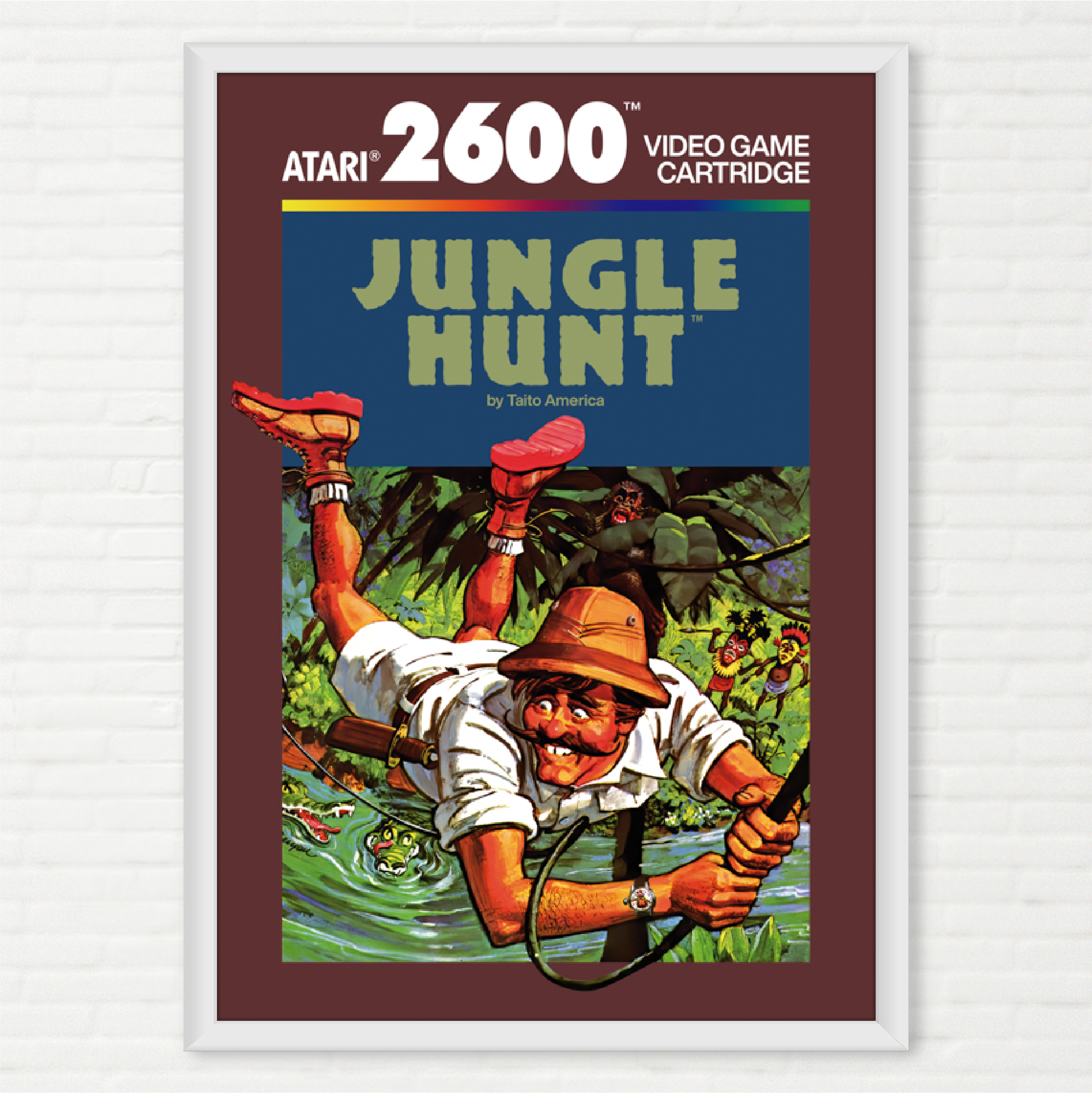 M*n様 Atari 2600 アタリ2600 ジュンク Quadro Capa do Jungle Hunt - Atari 2600 - Final Frame Quadros