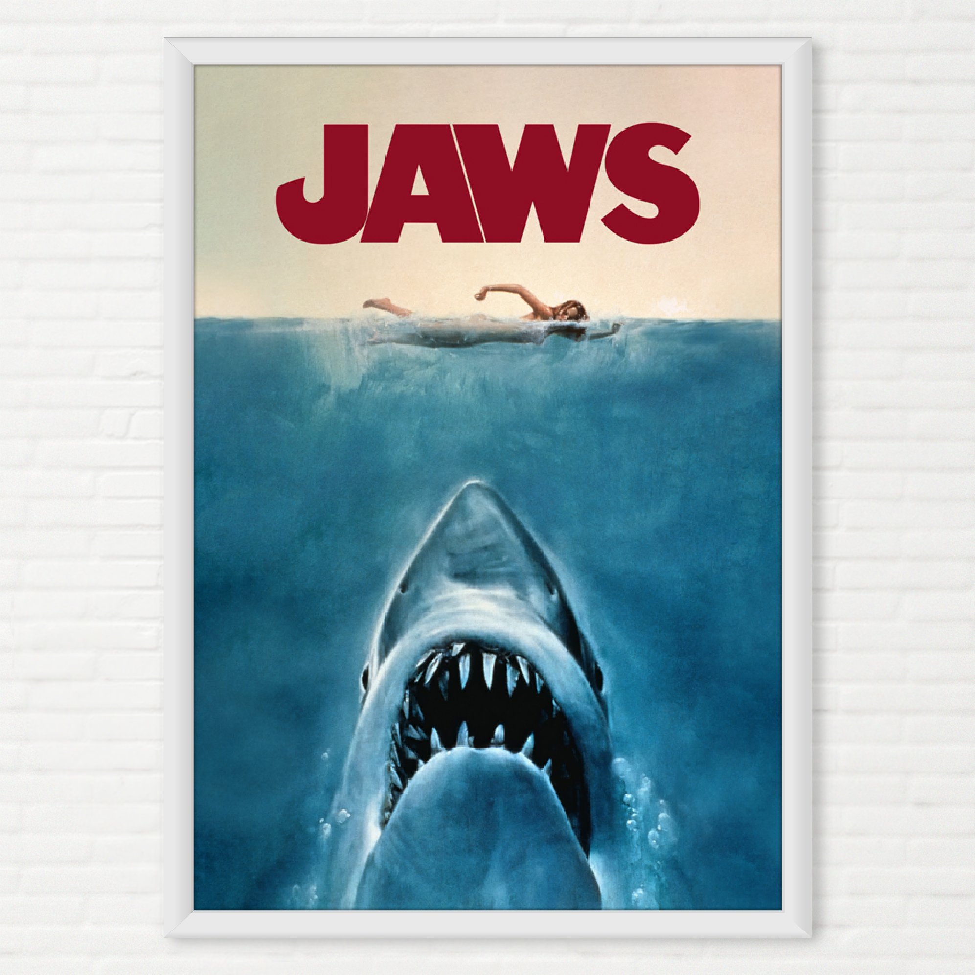 ssur サー　シルクスクリーン　JAWS ポスター Poster O Tubarão Jaws Pôster - Final Frame Pôsteres Decorativos