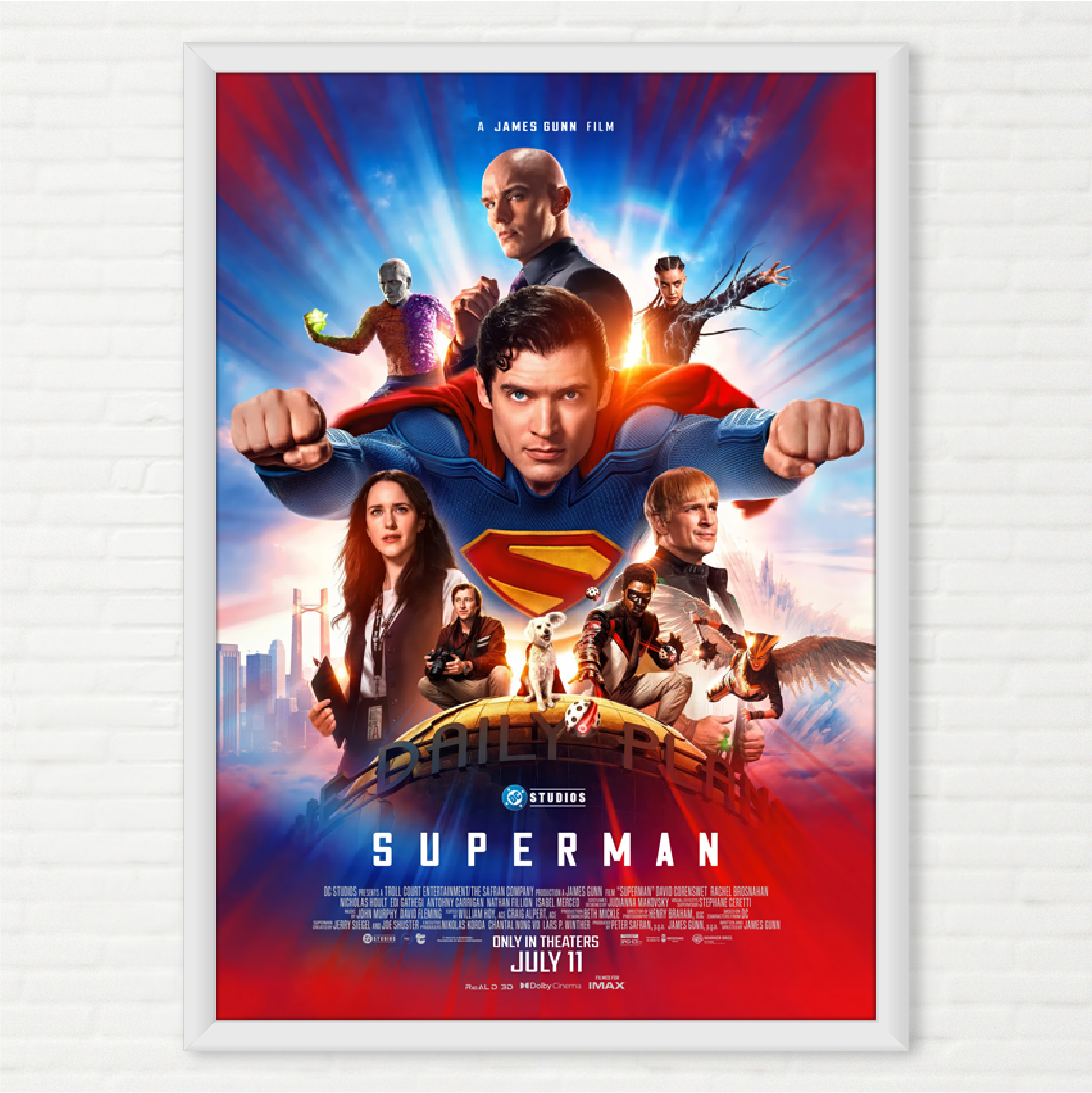 Quadro Superman 2025 Pôster Filme - Final Frame Quadros Decorativos