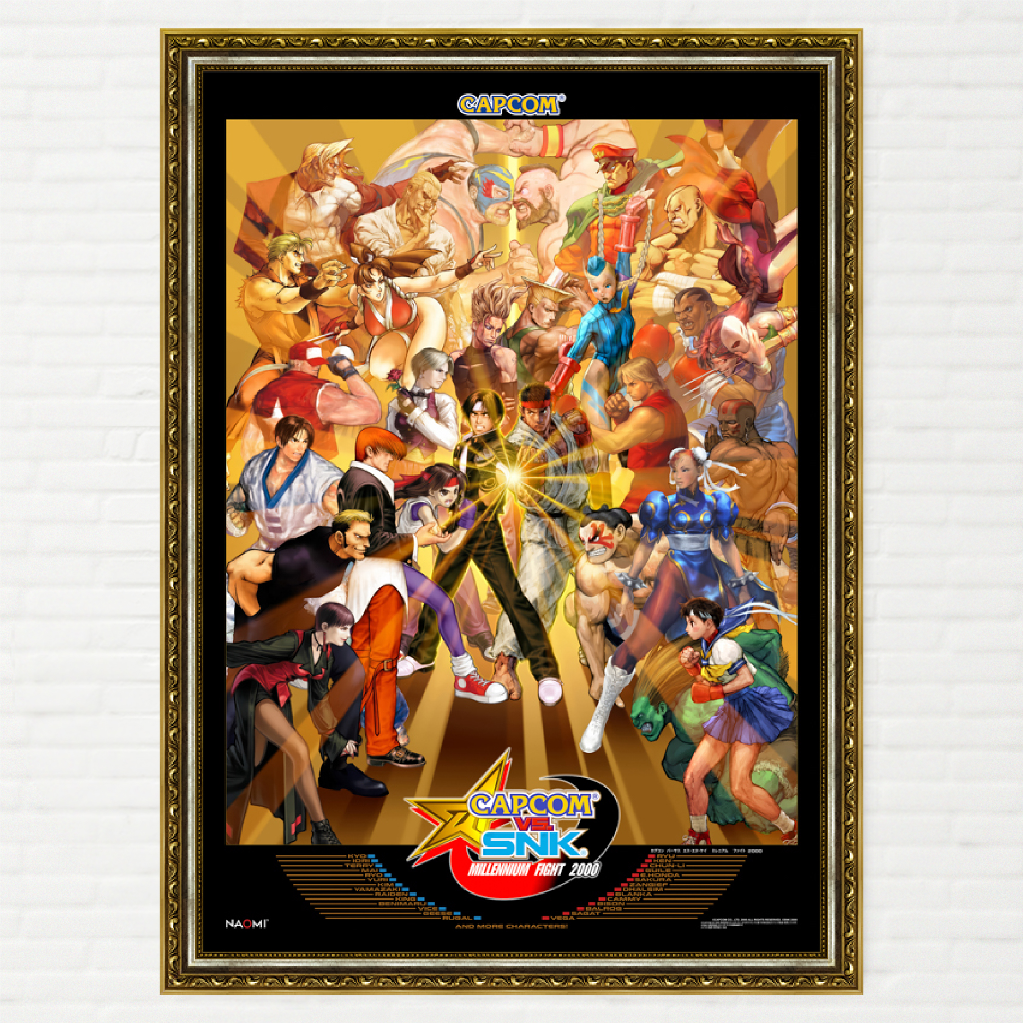 Quadro Capcom vs SNK Arcade Pôster - Final Frame Quadros Decorativos