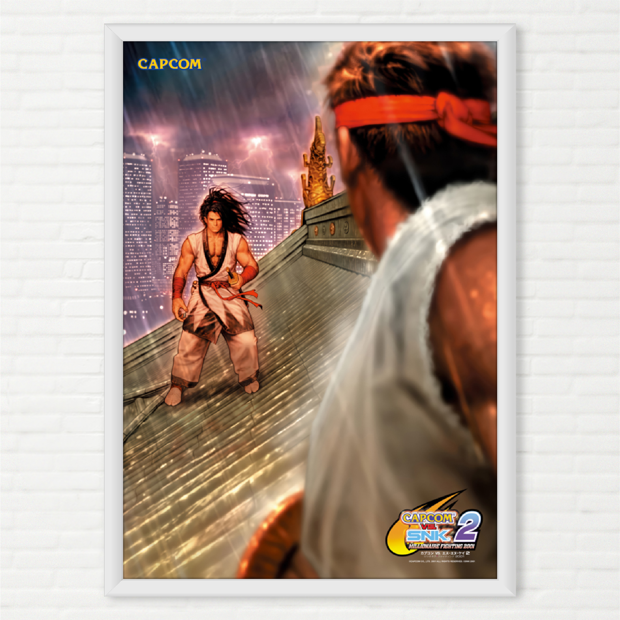Quadro Capcom vs SNK 2 Arcade Pôster - Haohmaru vs Ryu - Final
