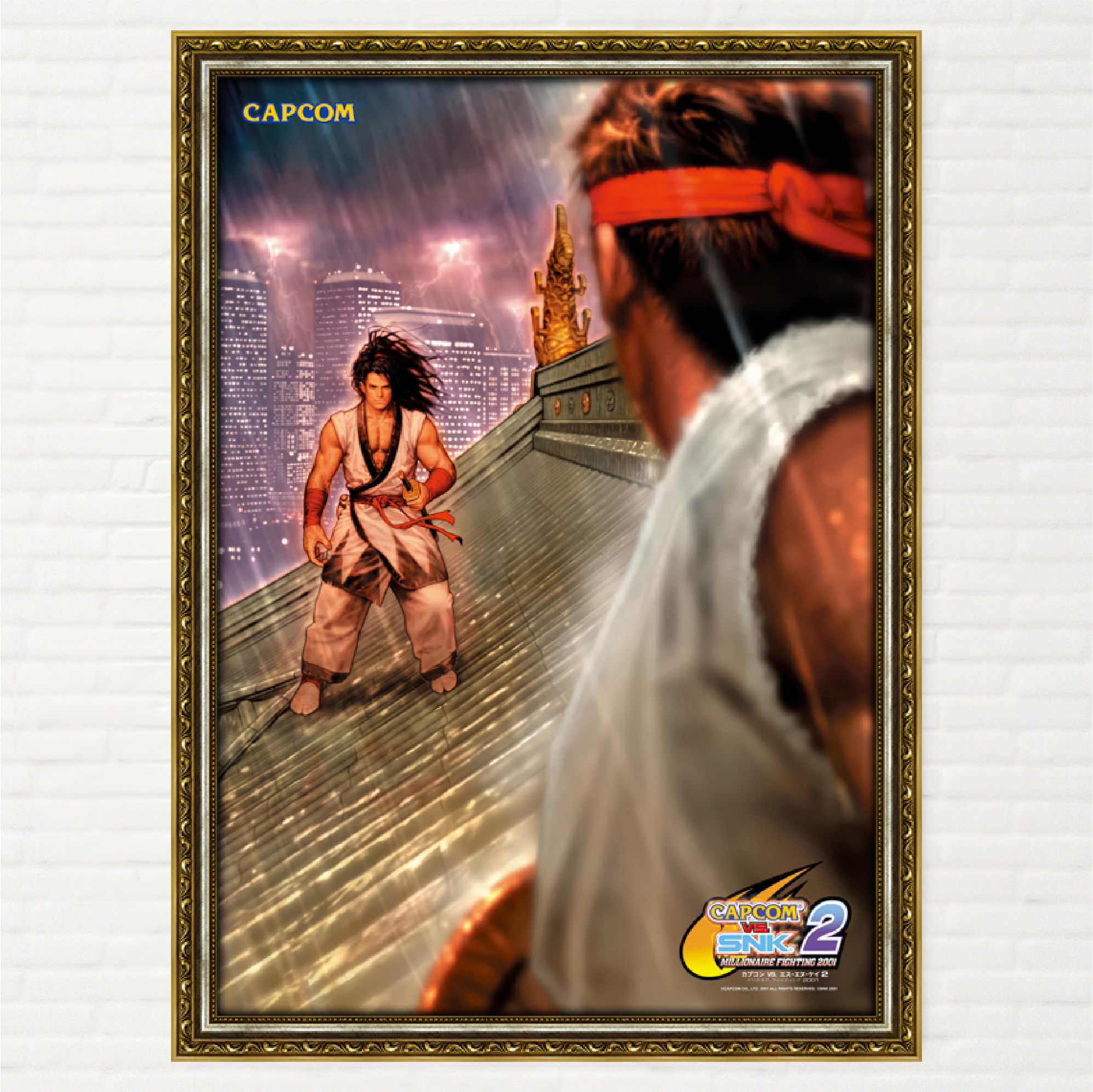 Quadro Capcom vs SNK 2 Arcade Pôster - Haohmaru vs Ryu - Final