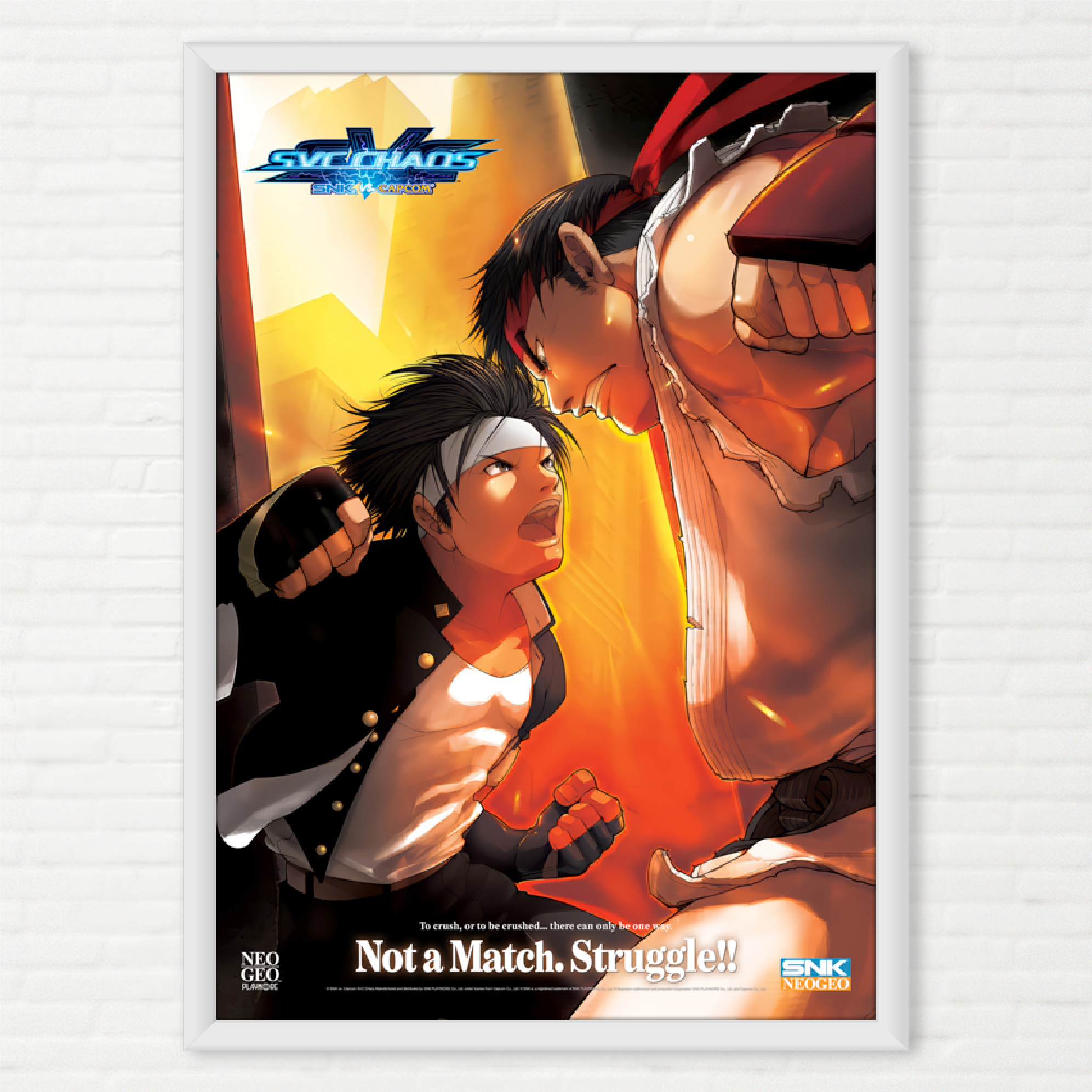 Quadro SNK vs Capcom SVC Chaos Arcade Pôster 2003 - Final Frame