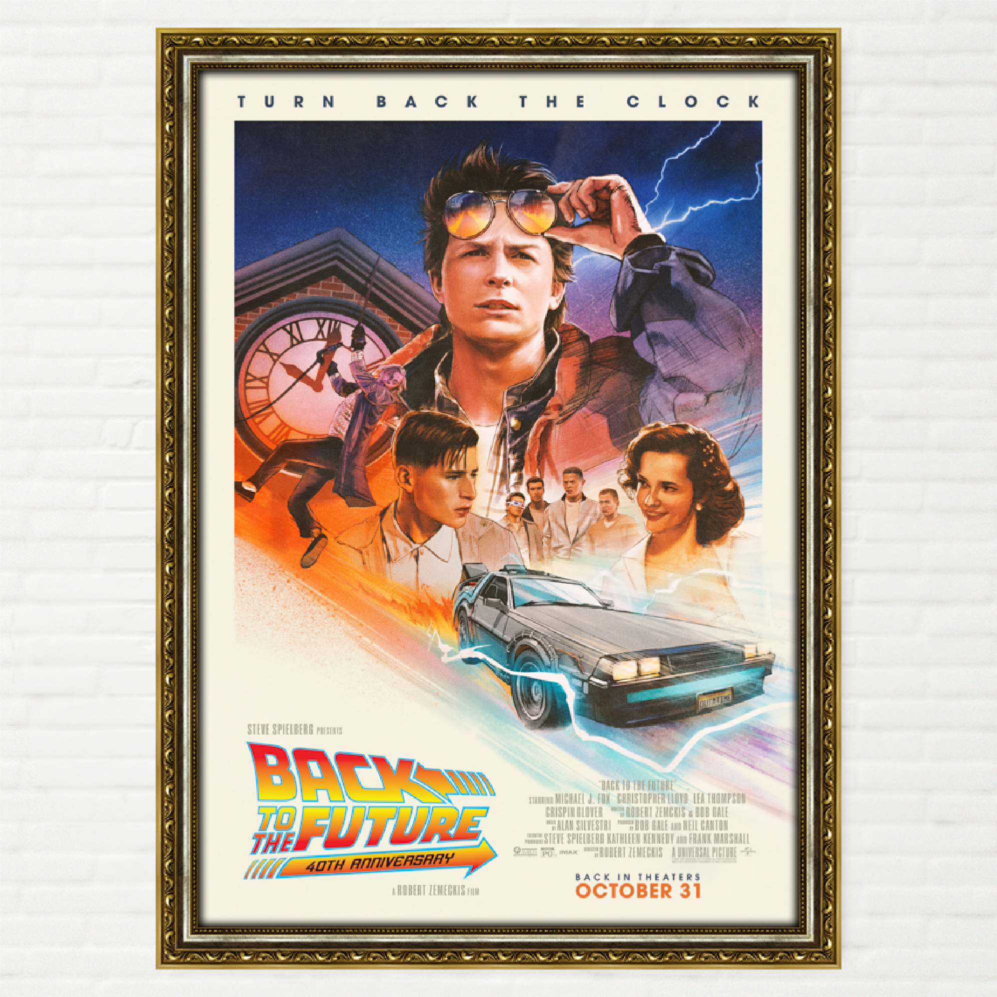 BACK TO THE FUTURE 40周年　パネル Quadro Quadro De Volta Para O Futuro Aniversário de 40 anos Pôster