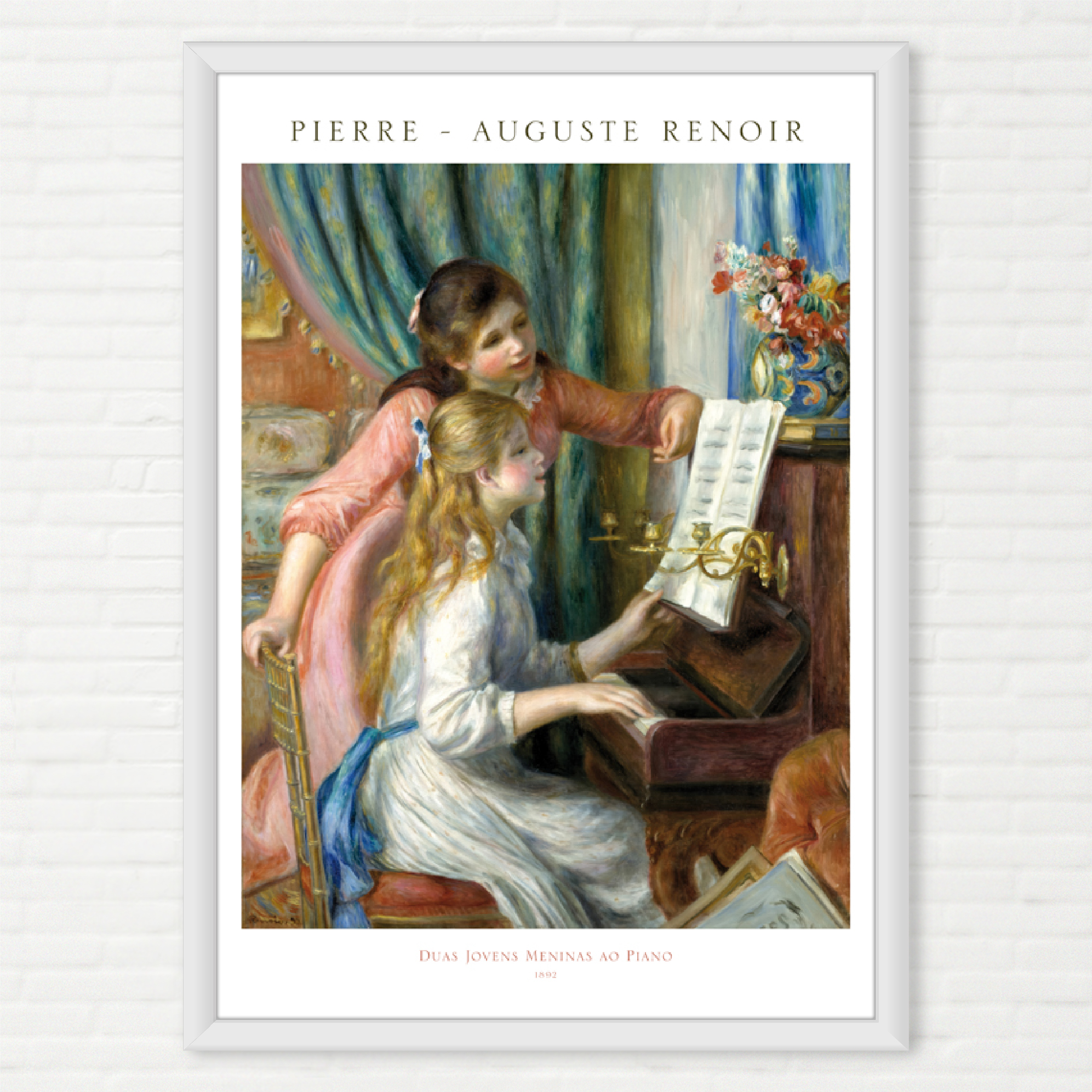 Poster Duas Jovens Meninas ao Piano - Pierre-Auguste Renoir