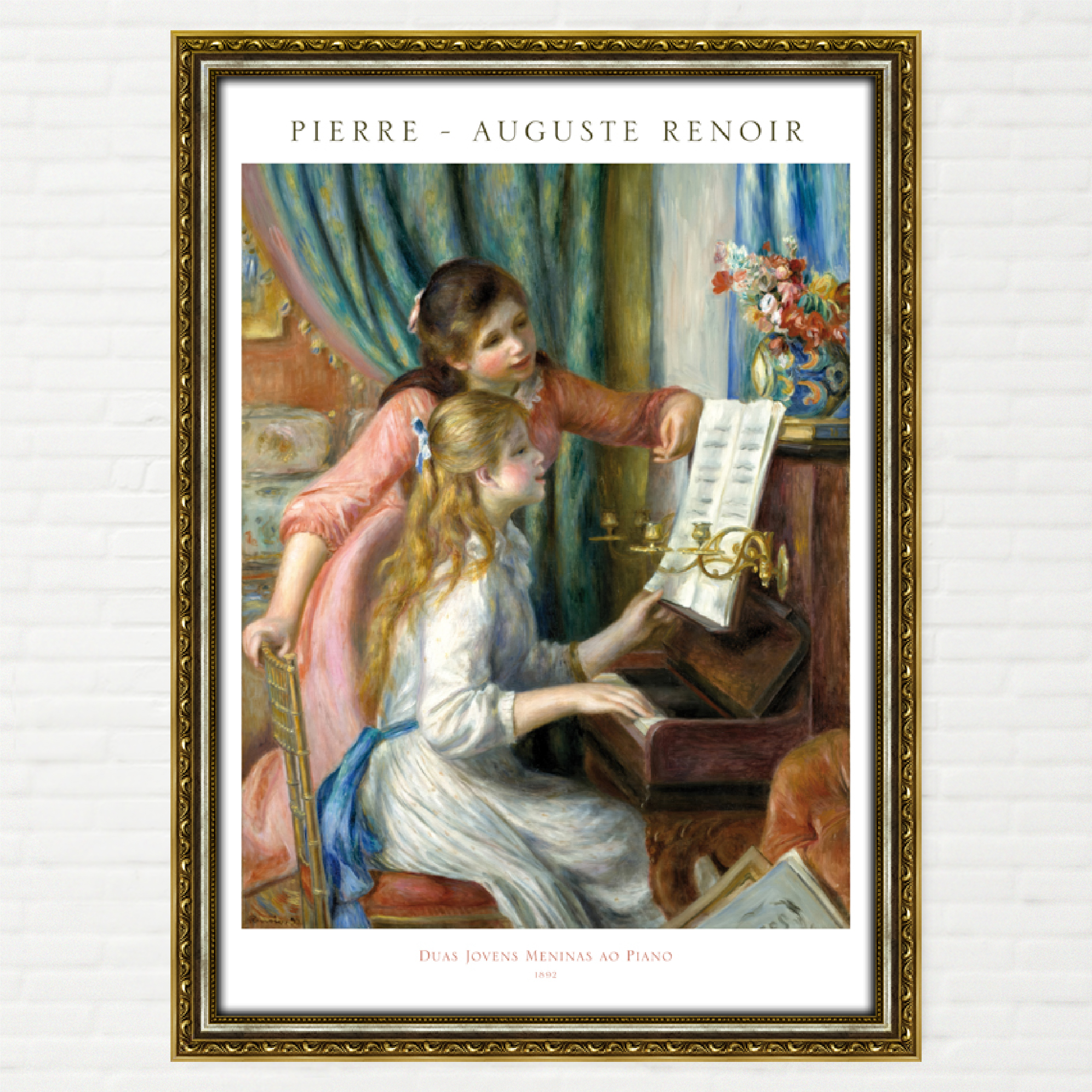 Poster Duas Jovens Meninas ao Piano - Pierre-Auguste Renoir