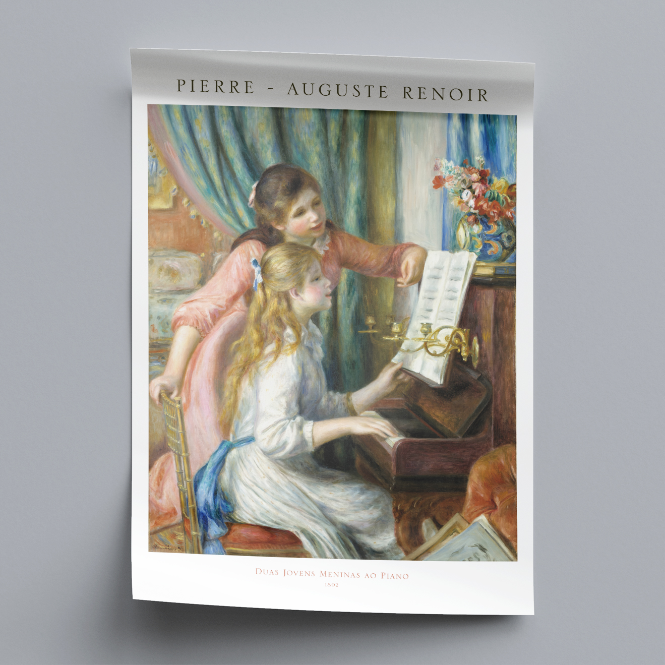 Poster Duas Jovens Meninas ao Piano - Pierre-Auguste Renoir
