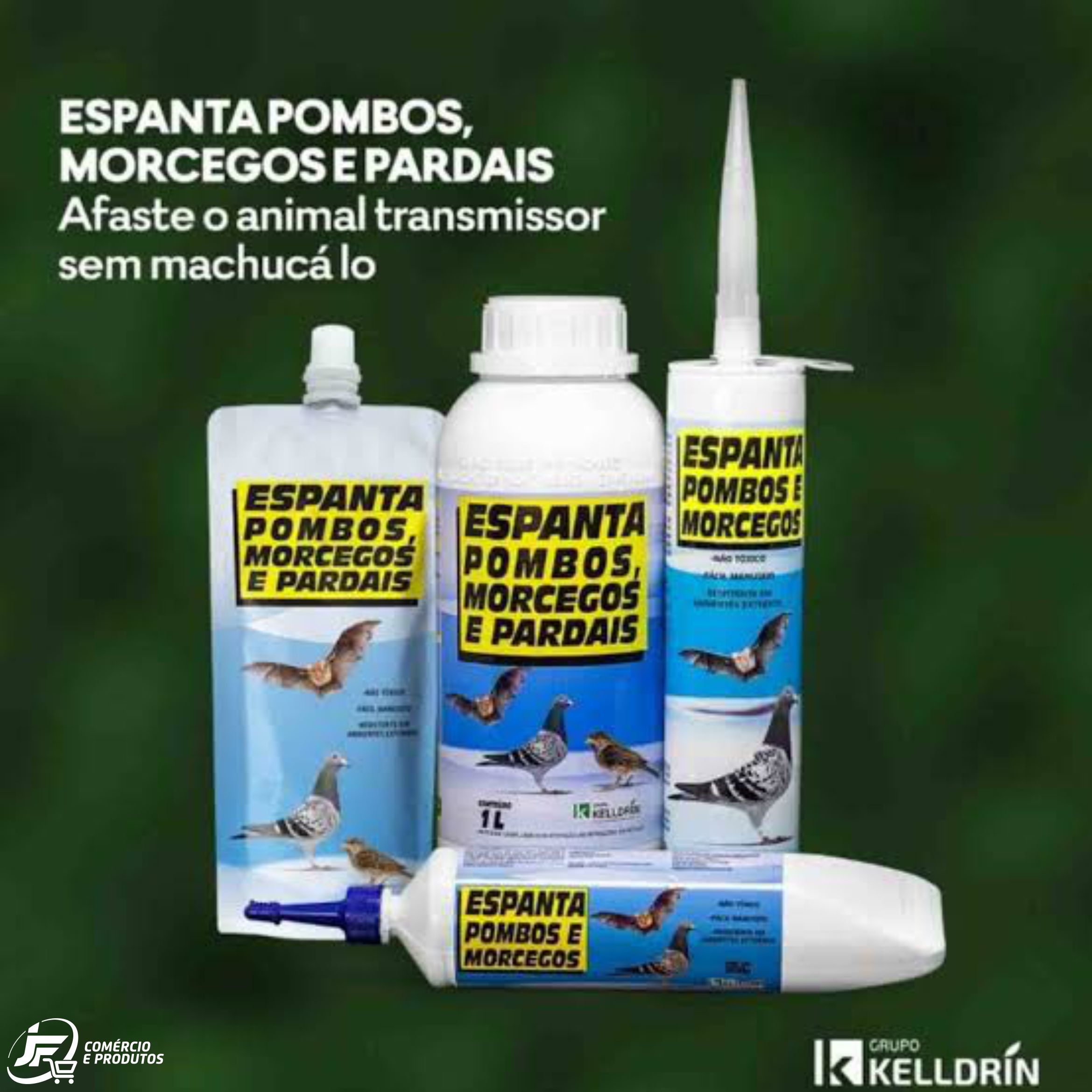 Espanta Pombos, Morcegos e Pardais 200g - Kelldrin - JF Comércio e Produtos