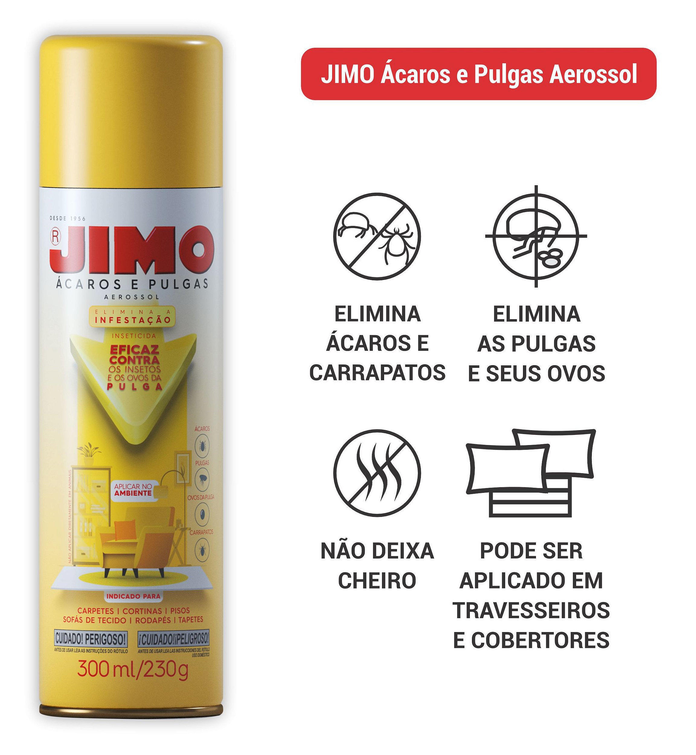 Jimo Ácaros e Pulgas 300ml - JF Comércio e Produtos