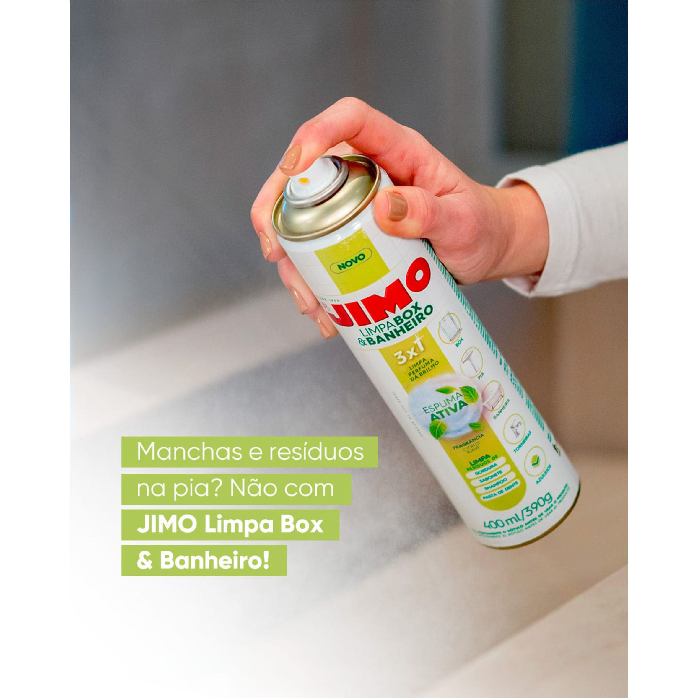 KIT 4 Limpa Box e Banheiro Aerossol 400ml/390g - JIMO - JF