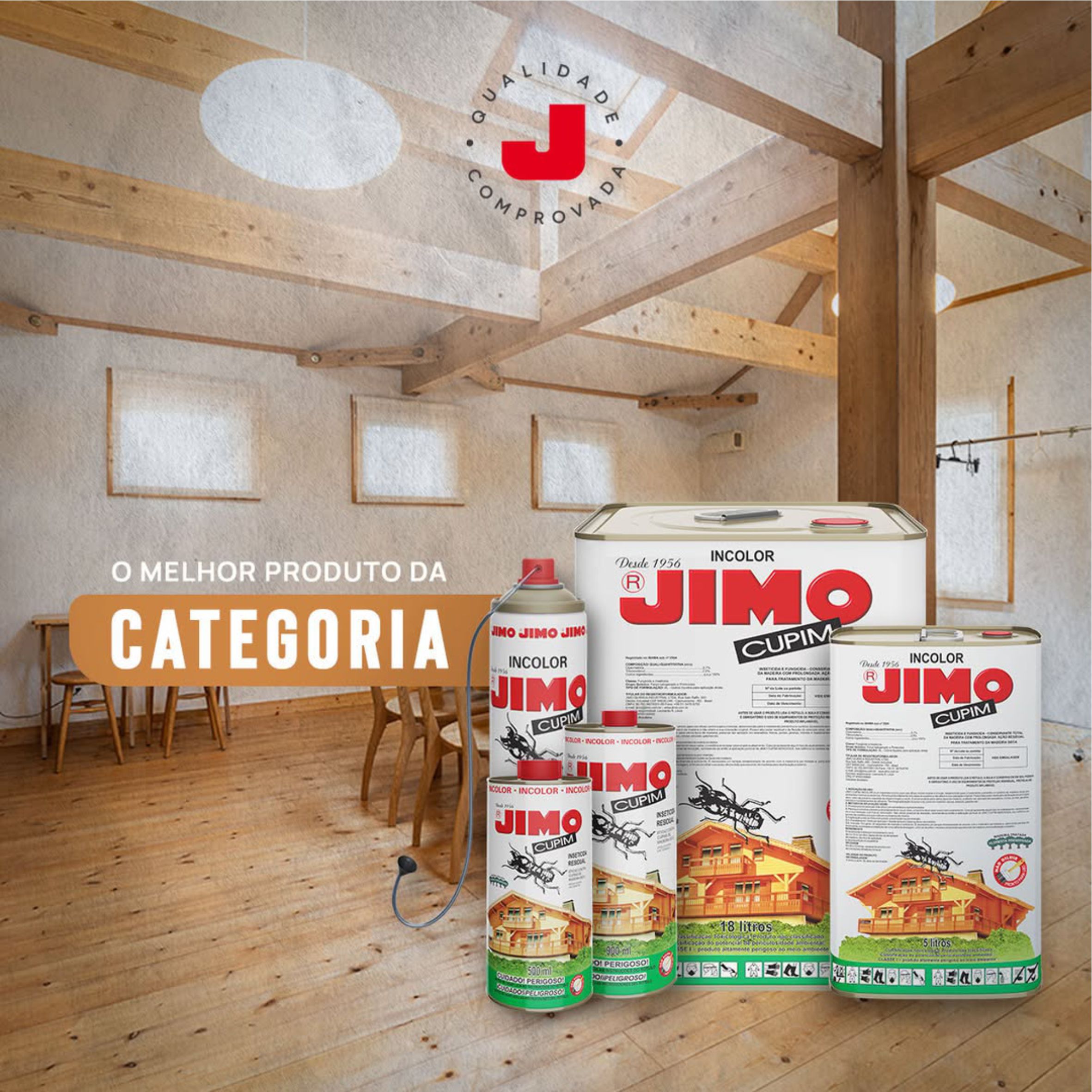 Cupim Incolor Residual 500ml - JIMO - JF Comércio e Produtos