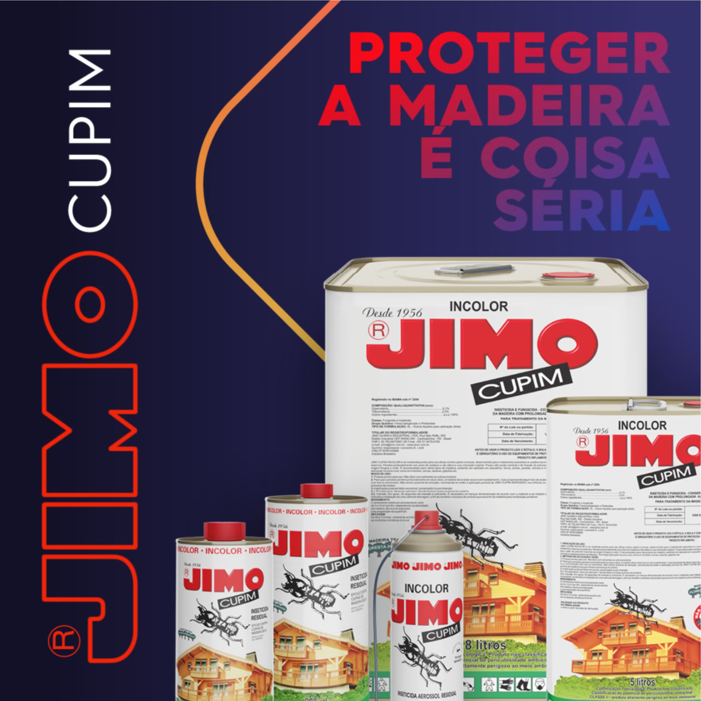 Cupim Incolor Residual 500ml - JIMO - JF Comércio e Produtos