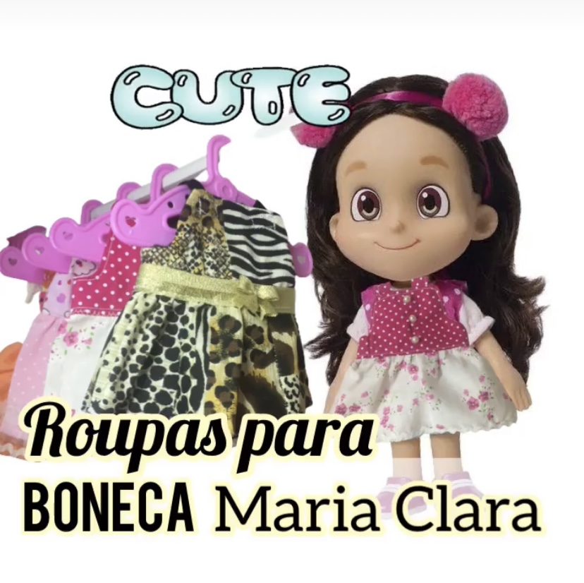 2 Conjuntos Roupa para Boneca Maria Clara Pequena