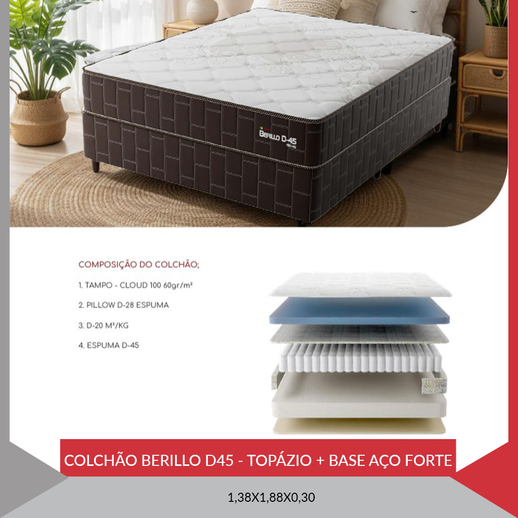 COLCHAO BERILLO NEW D-45 - 30cm - 1,38 — imagem 5