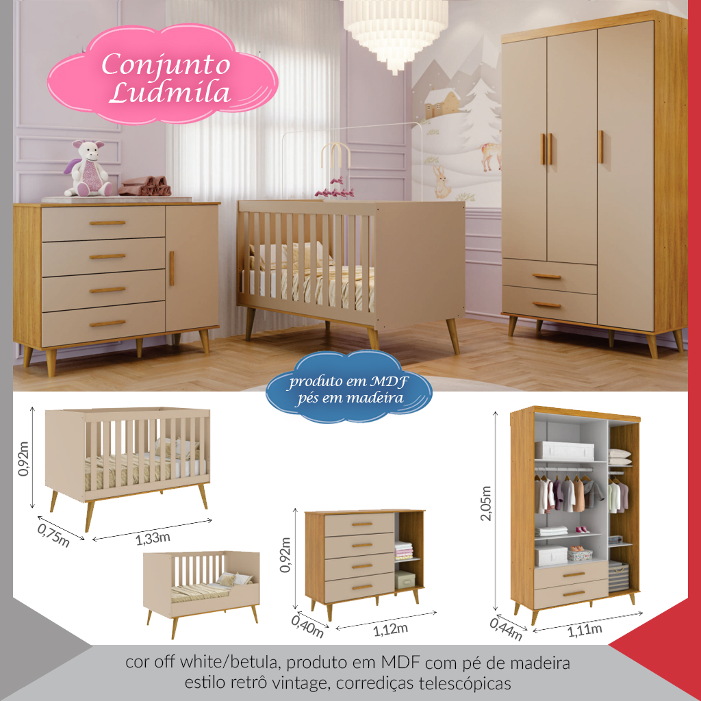 ROUPEIRO LUDMILA 3 PORTAS — imagem 5