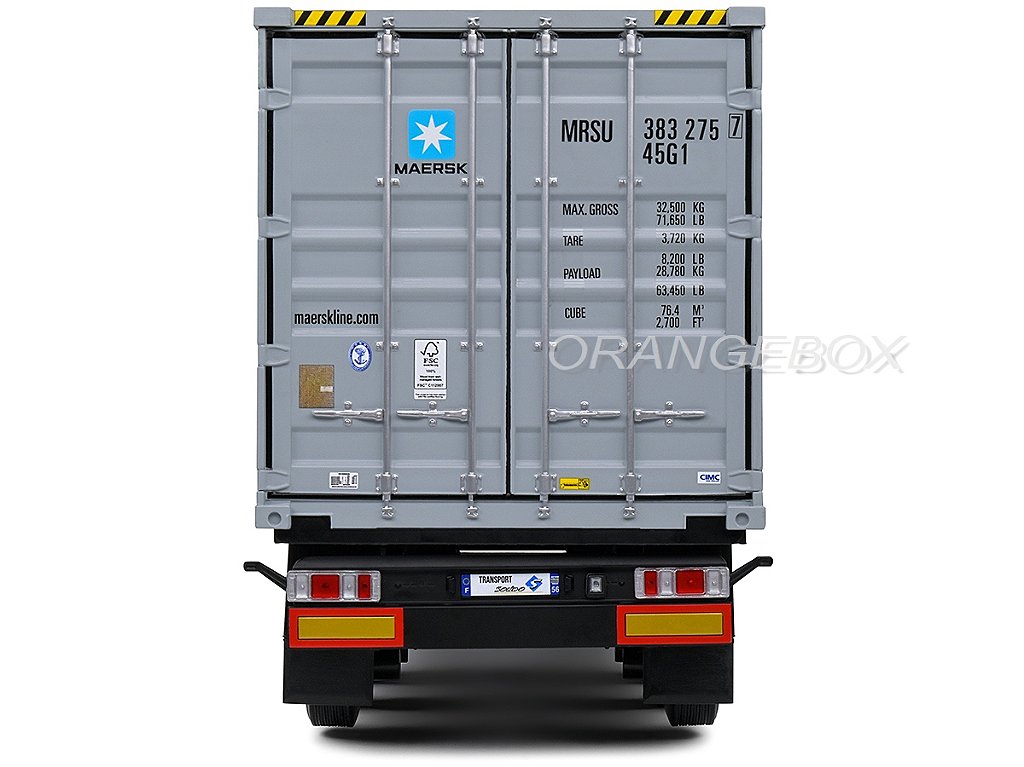 Container Trailer MAERSK 1:24 Solido - Atacado de Miniaturas