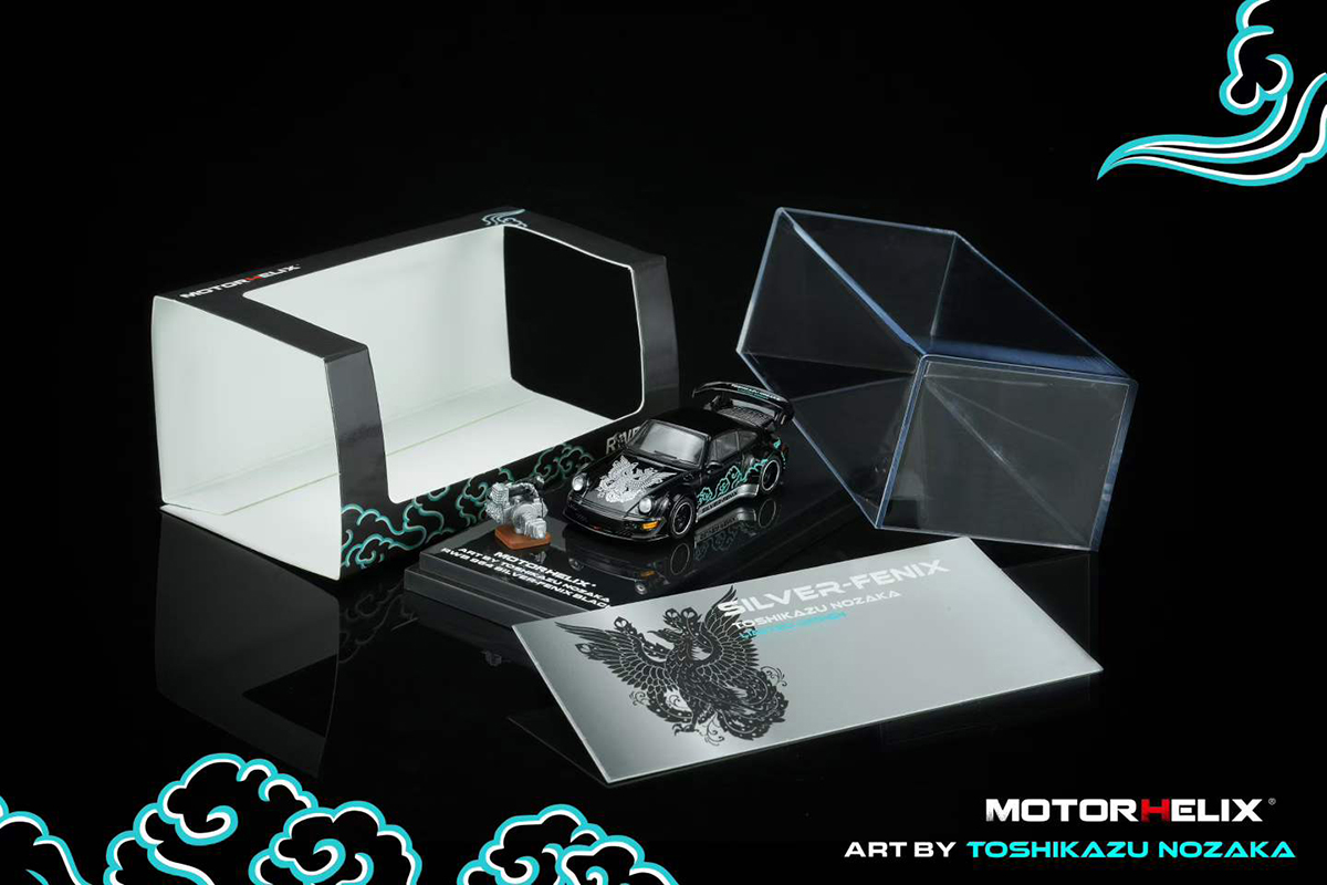 Porsche RWB 964 Silver Fenix Toshikazu Nozaka 1:64 MOTORHELIX