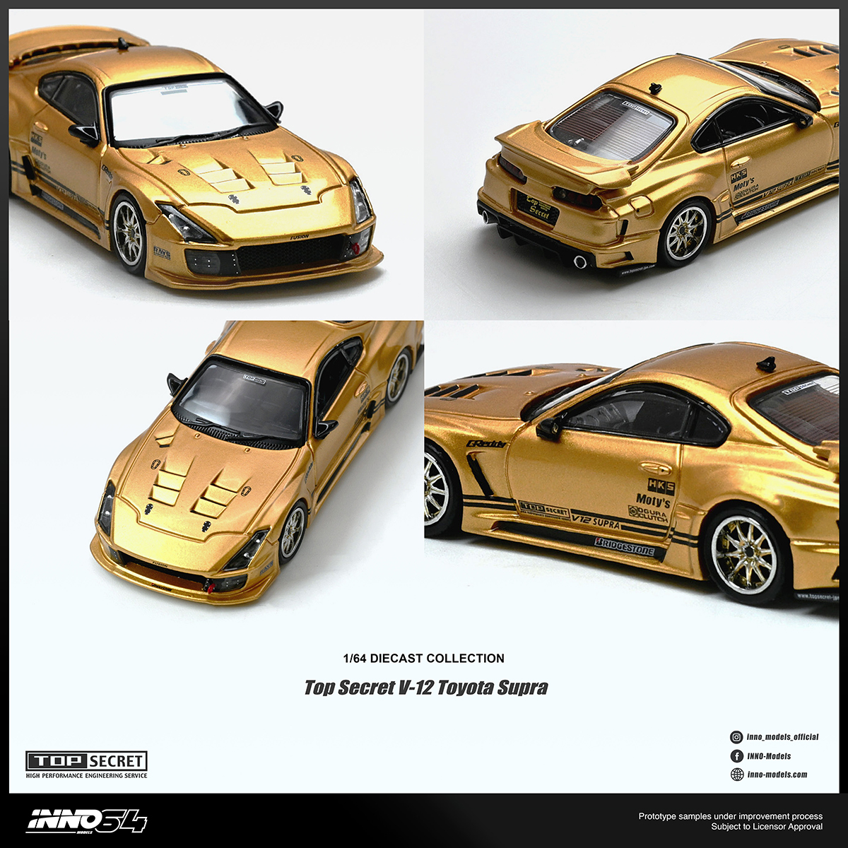 PRÉ-ORDER *** TOP SECRET V12 Supra 1:64 INNO64 - Atacado de Miniaturas