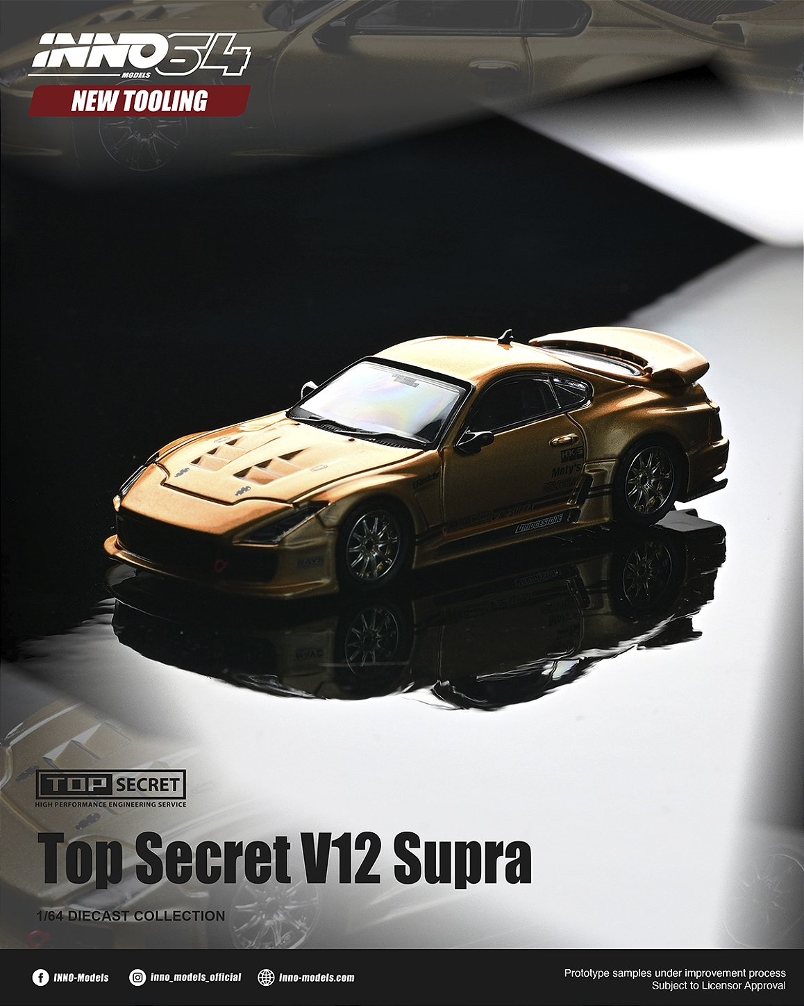 PRÉ-ORDER *** TOP SECRET V12 Supra 1:64 INNO64 - Atacado de Miniaturas