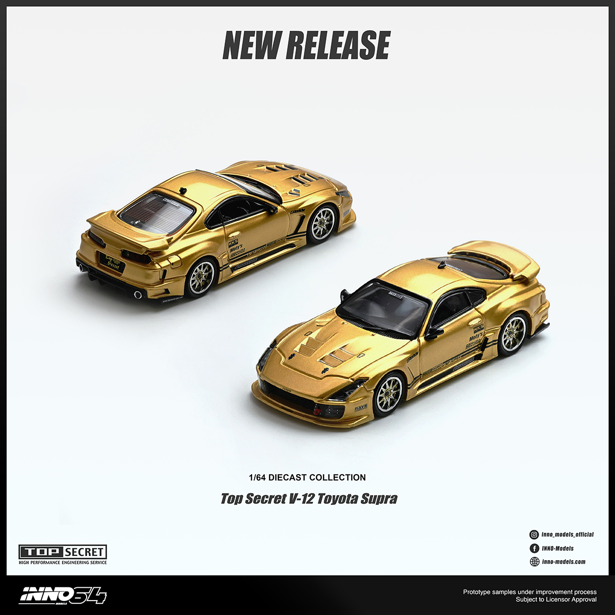 PRÉ-ORDER *** TOP SECRET V12 Supra 1:64 INNO64 - Atacado de Miniaturas