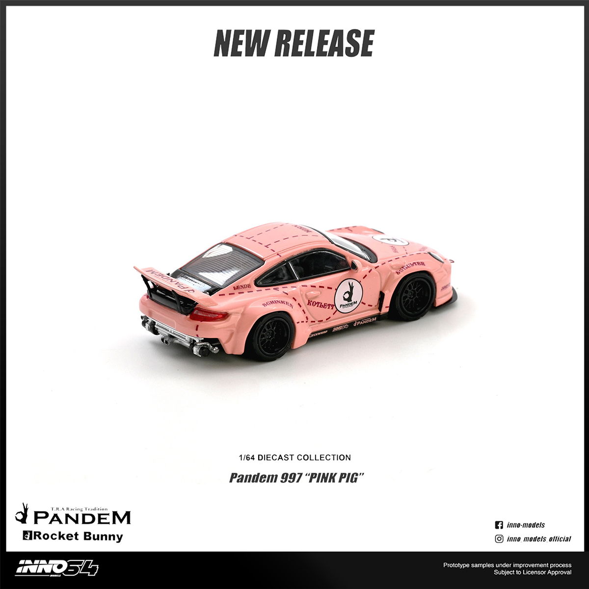 PRÉ-ORDER *** Pandem 997 PINK PIG 1:64 INNO64 - Atacado de Miniaturas