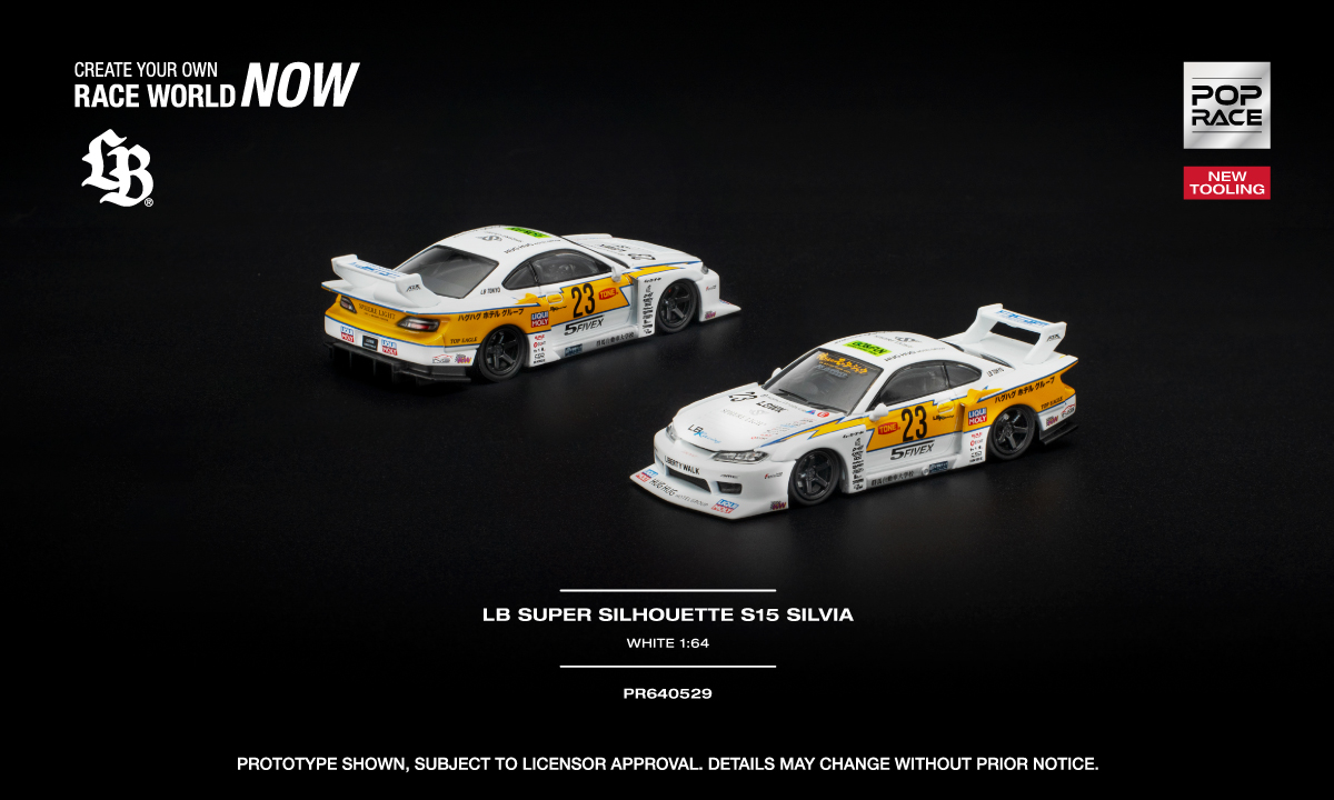 PRÉ-ORDER *** S15 Silvia LB Super Silhouette Liberty Walk 1:64 POP