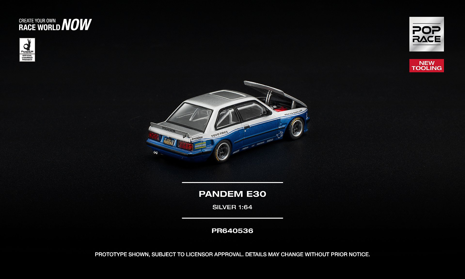 1/64 YM PANDEM RFC セット売り PRÉ-ORDER *** Pandem E30 1:64 POP RACE Prata - Atacado de Miniaturas