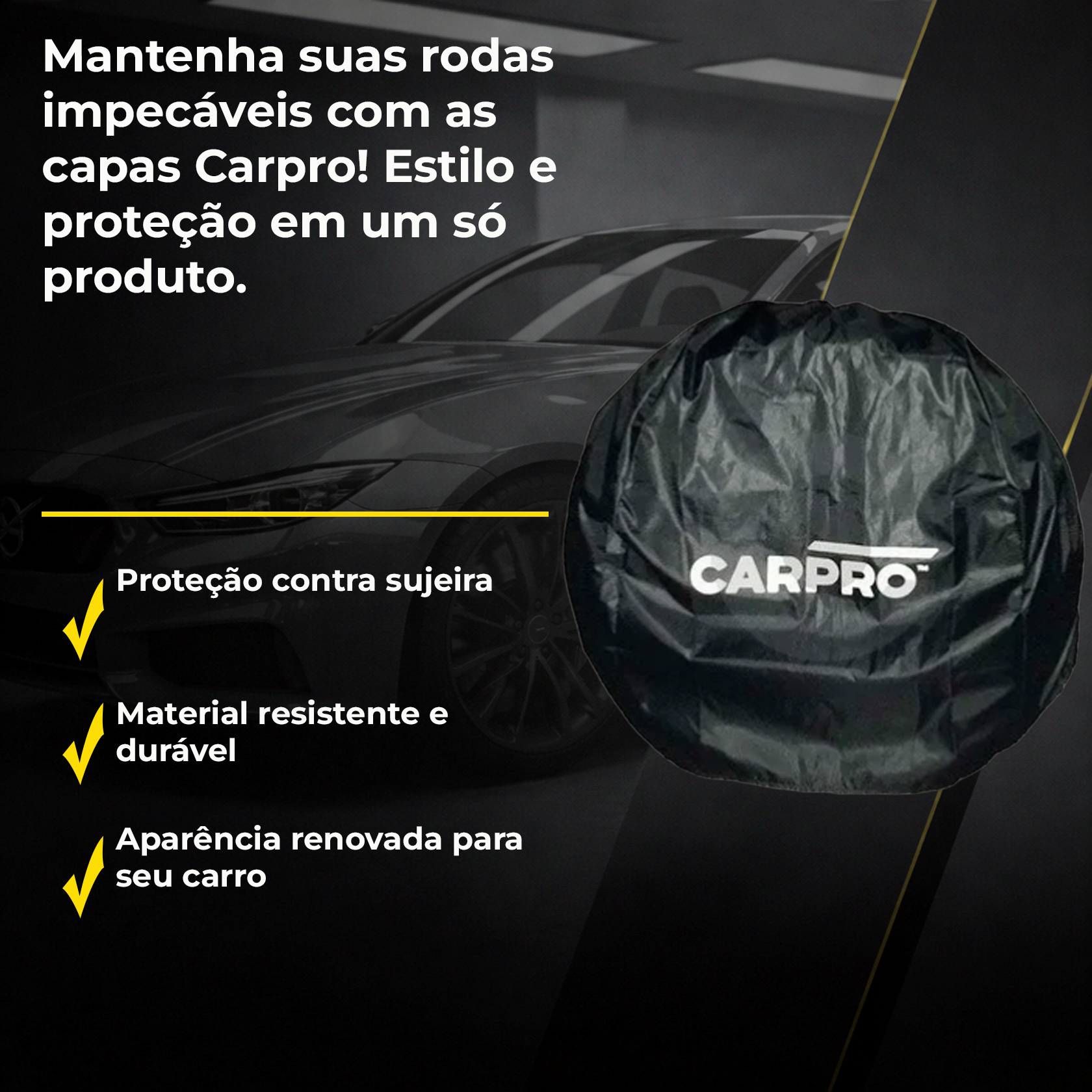 CARPRO Wheel Cover 4個セット Capas Impermeáveis para Rodas CarPro | Proteção Completa e Durável