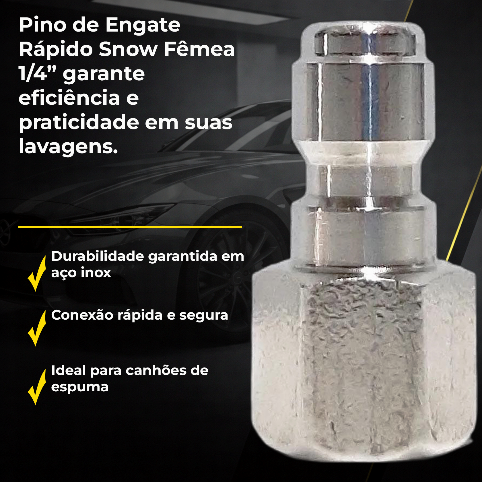 Pino Engate Rápido Snow Fêmea 1/4 | Sigma Tools - PRODUTOS PARA