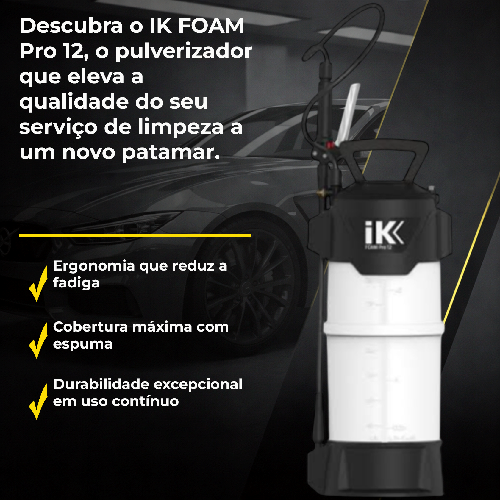 IK FOAM Pro 12 | Pulverizador Profissional para Geração de Espuma