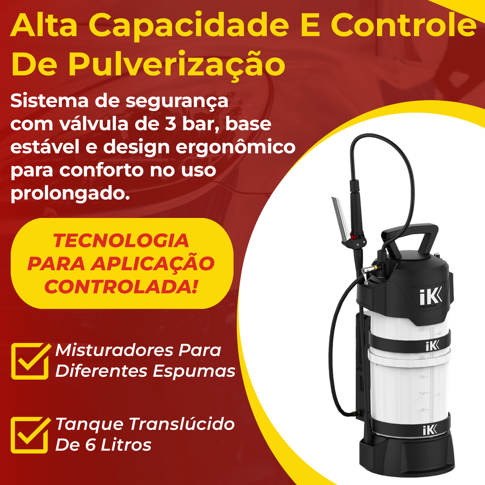 メンテナンス iK Foam Pro 12 IK FOAM Pro 12 | Pulverizador Profissional para Geração de Espuma