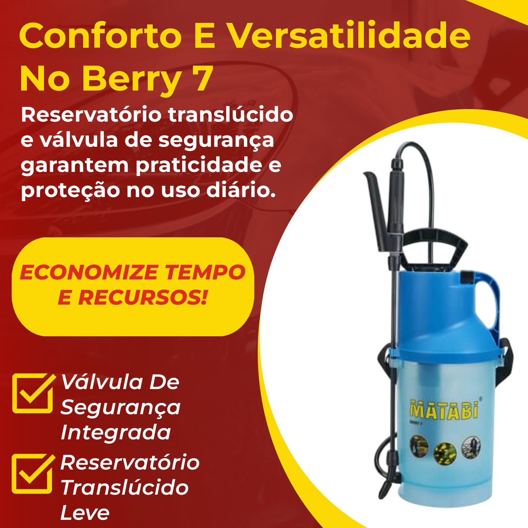 Matabi BERRY 7 - Pulverizador de Pressão Prévia 7L | Alta Precisão
