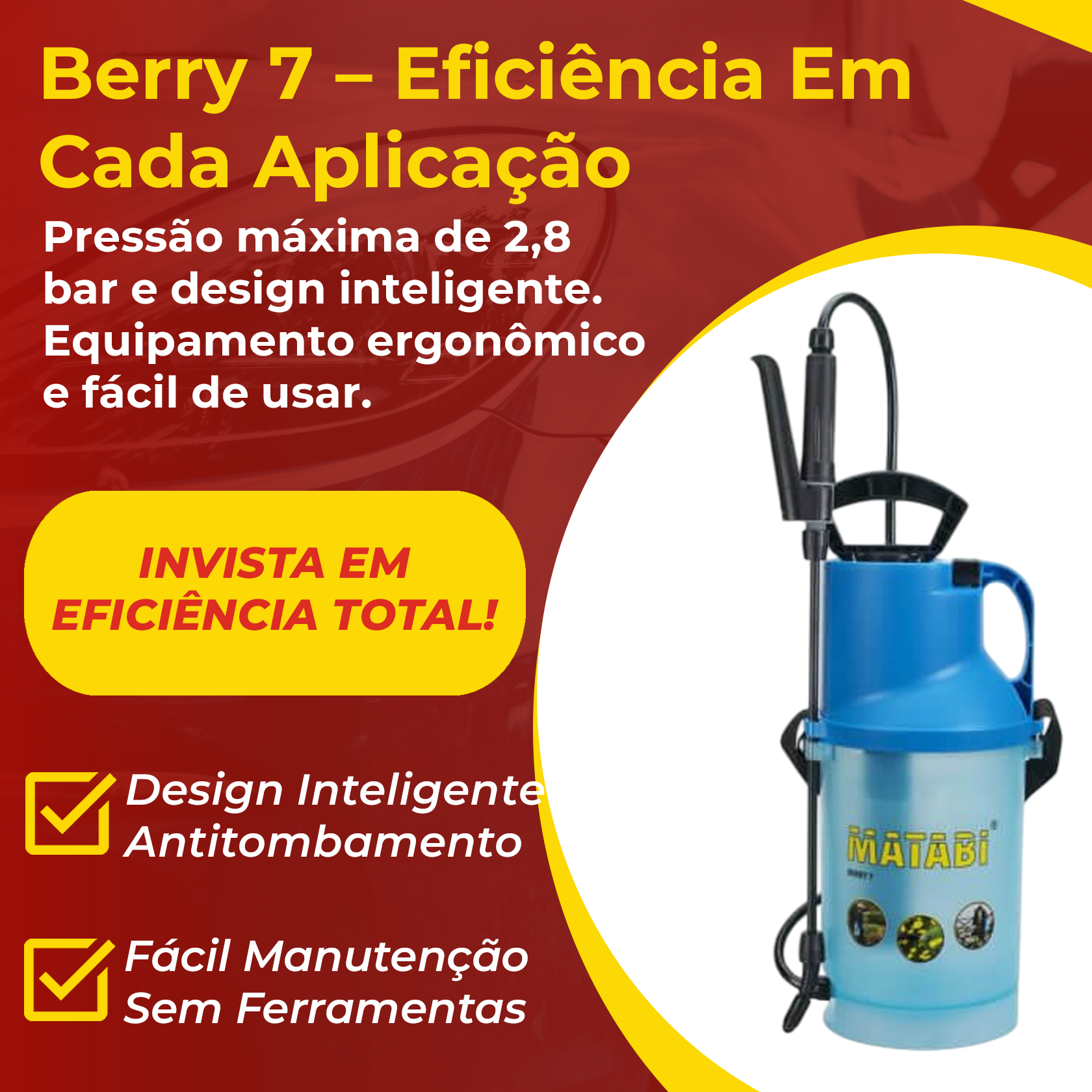 Matabi BERRY 7 - Pulverizador de Pressão Prévia 7L | Alta Precisão