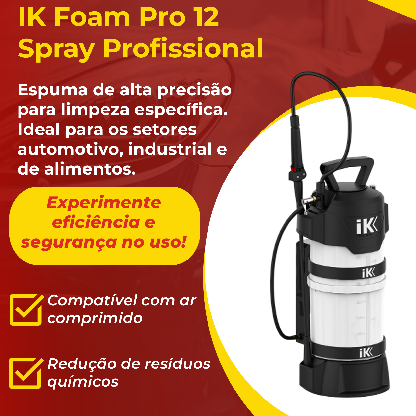 メンテナンス iK Foam Pro 12 Pulverizador IK Foam Pro 12 Bateria+Carregador e Espuma