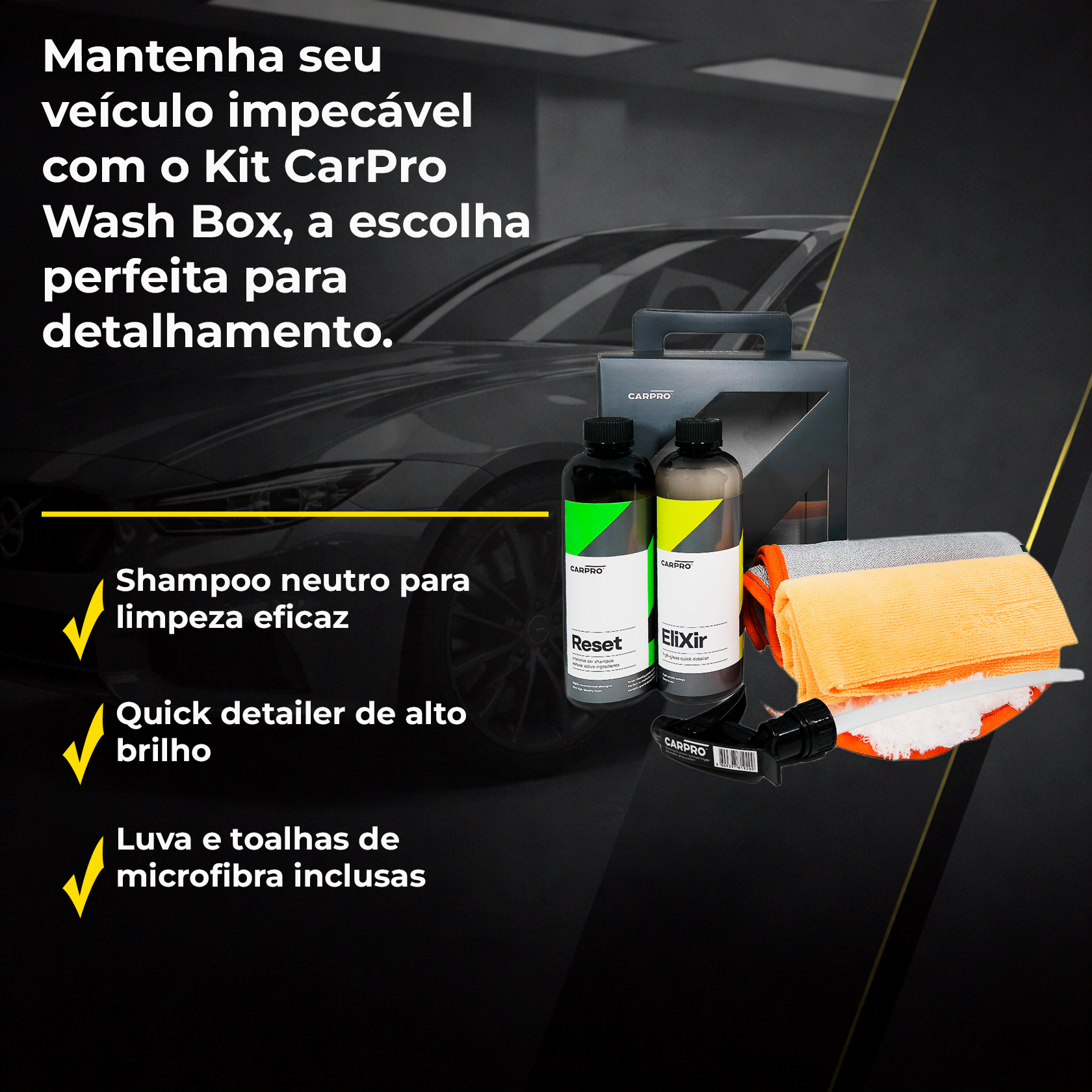 CarPro Wash Box - Kit Completo de Lavagem para Manutenção