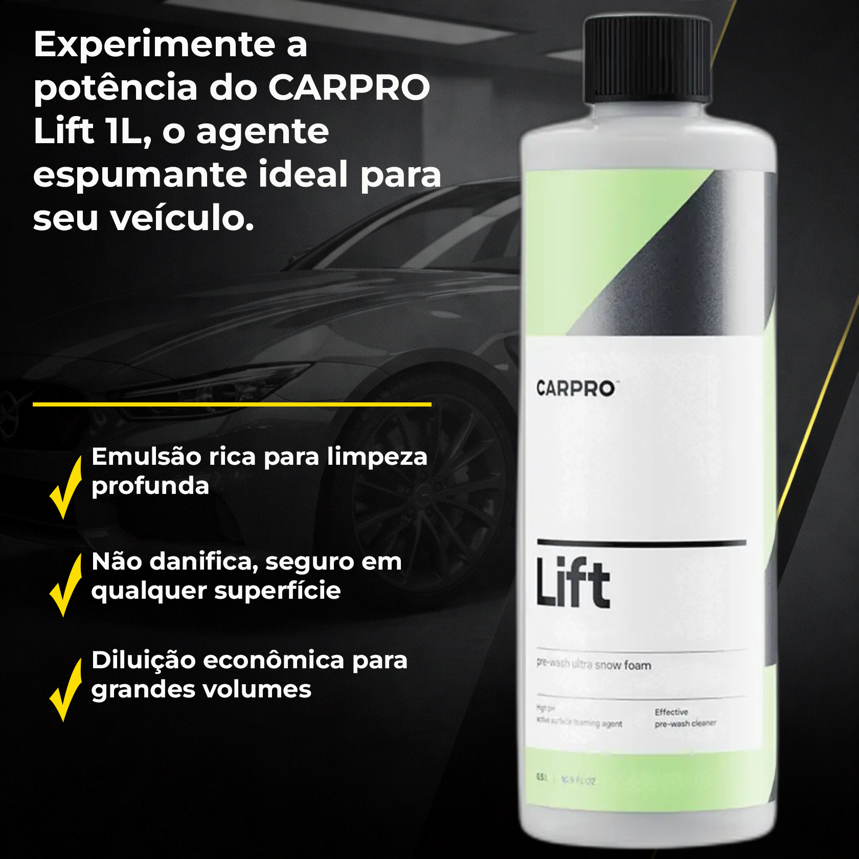 カープロ　car pro CarPro Lift 1 Litro - Agente Espumante Automotivo para Pré-Lavagem