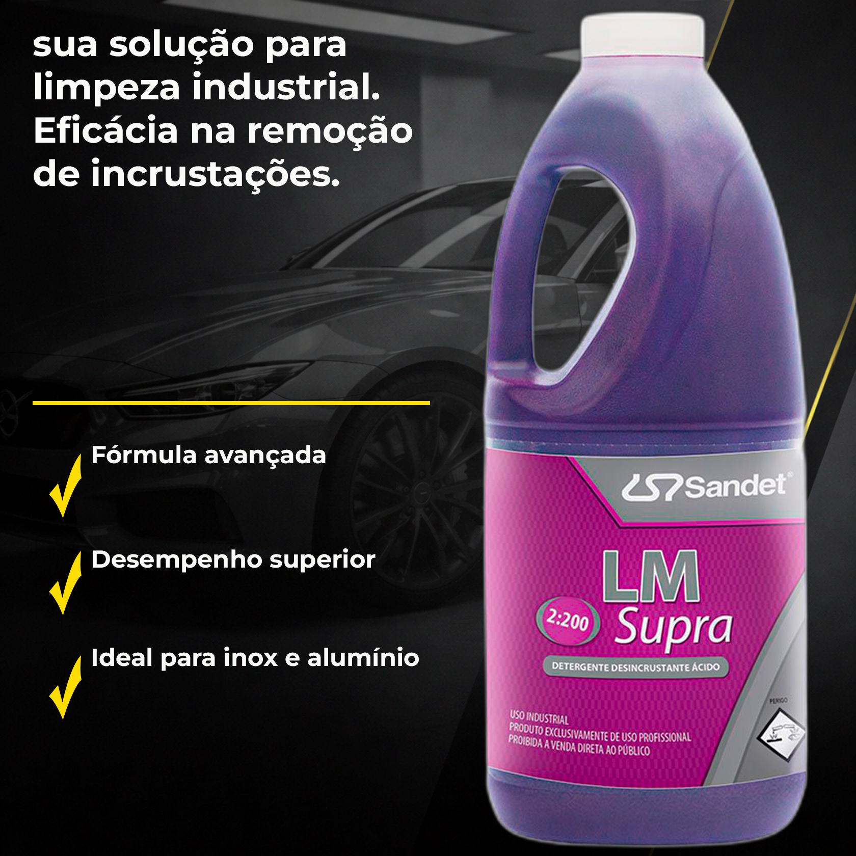 Sandet LM Supra 2L | Limpeza Profissional REF:2787 - PRODUTOS PARA