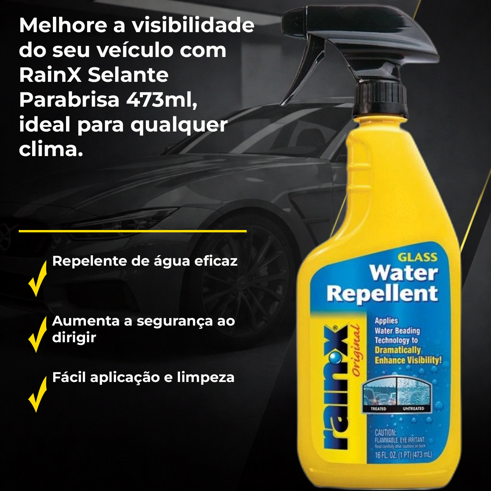 Rain-X Selante Parabrisa 473ml | Máxima Proteção e Visibilidade