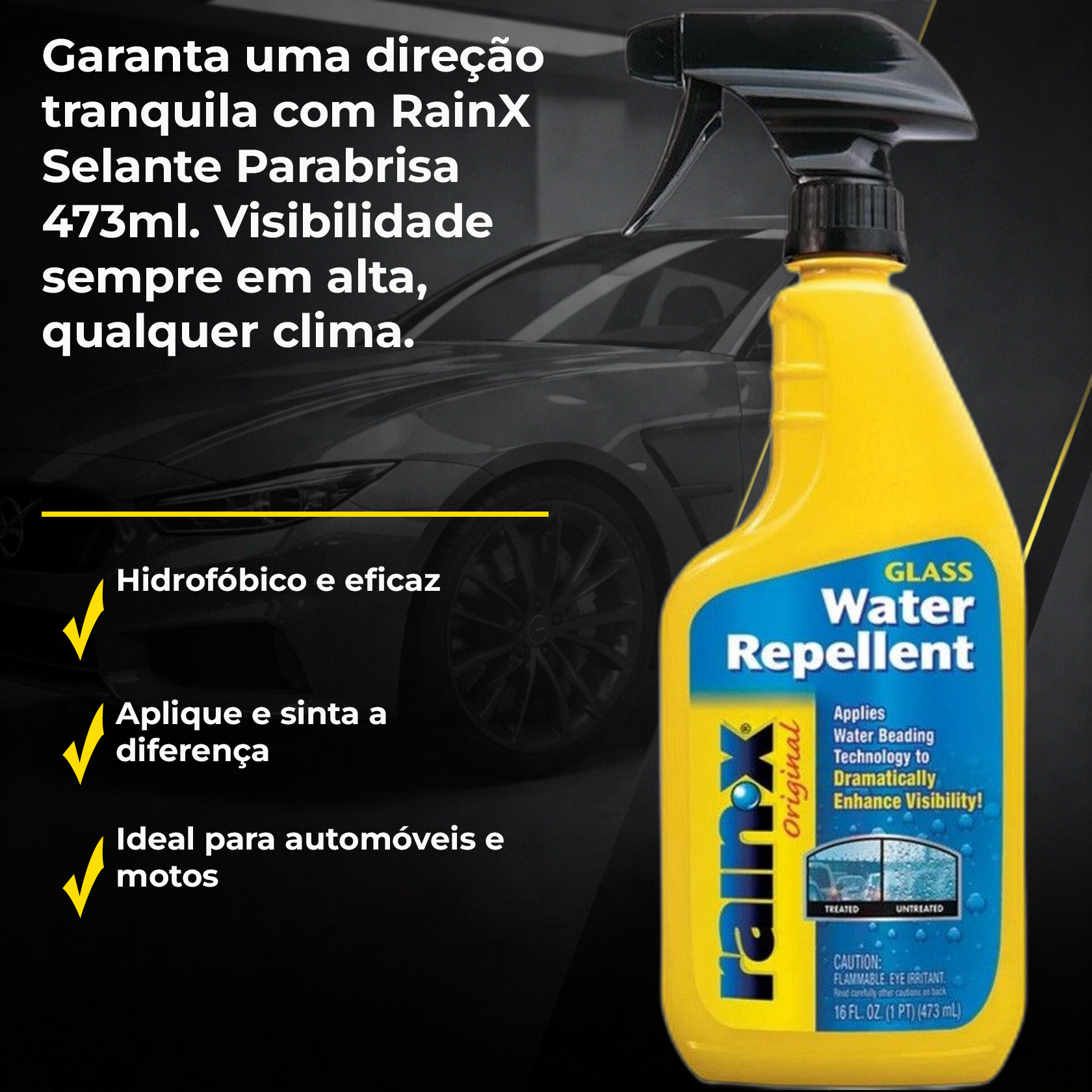 Rain-X Selante Parabrisa 473ml | Máxima Proteção e Visibilidade