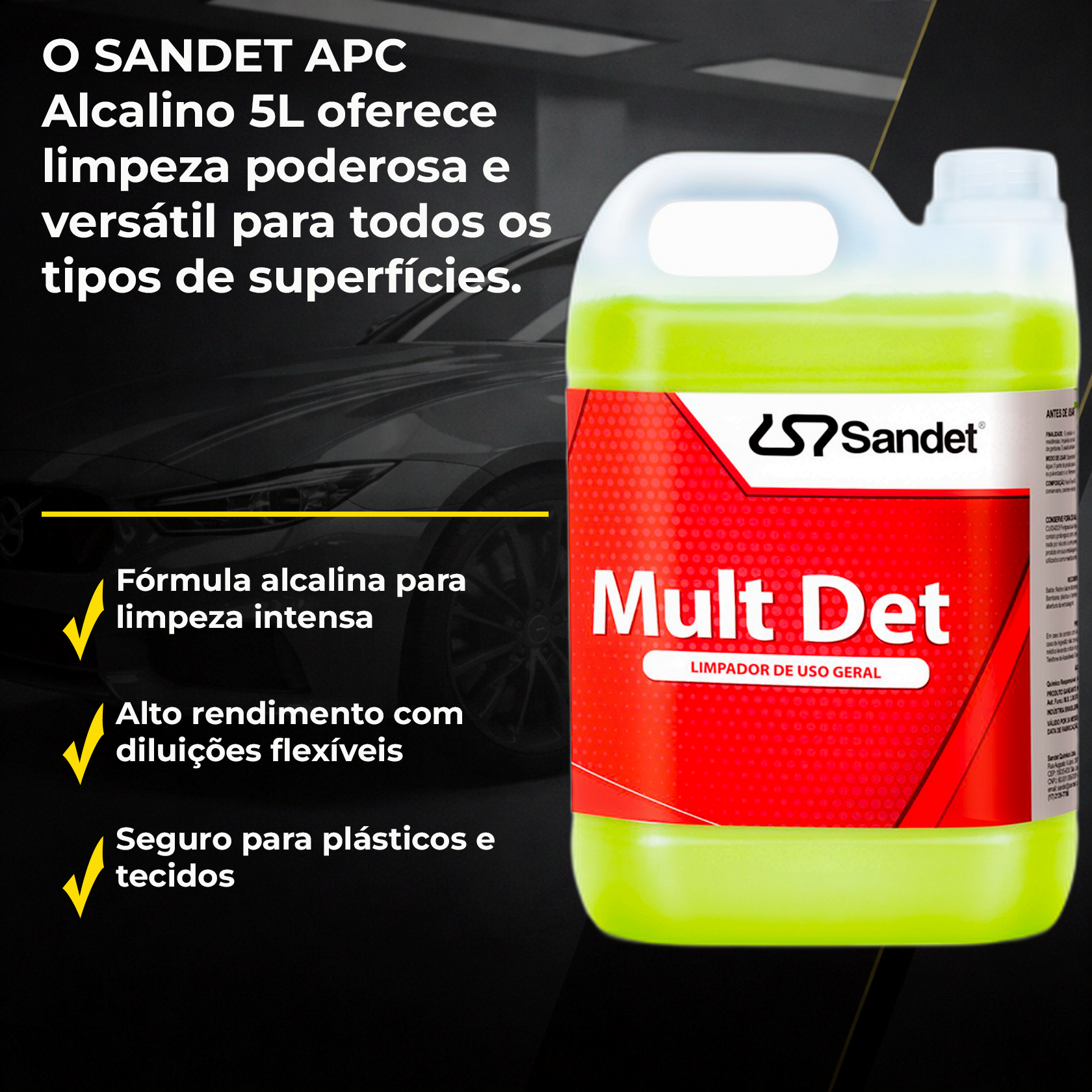 Sandet APC Alcalino Multdet Max | 5L - PRODUTOS PARA ESTÉTICA
