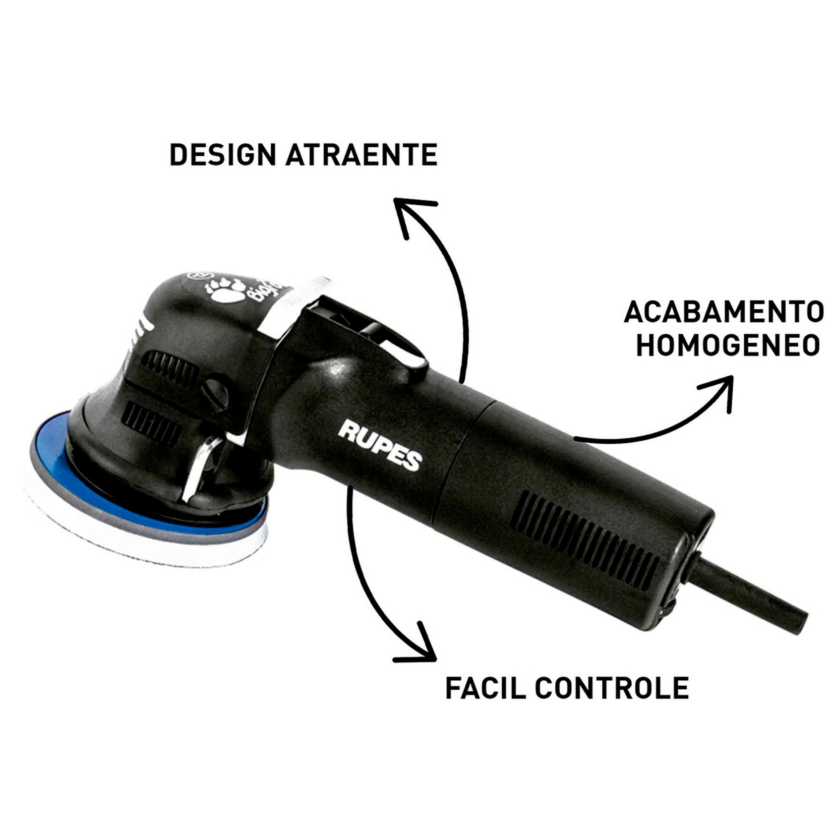 Politriz LHR12E Duetto RUPES 220V | Leve e Ergonômica - PRODUTOS