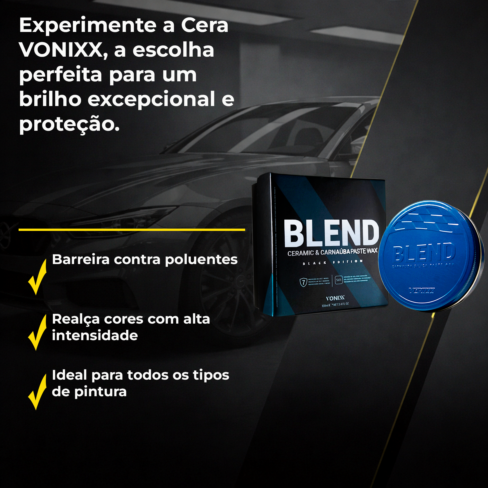 Cera Vonixx Blend Black | Proteção Cerâmica - PRODUTOS PARA