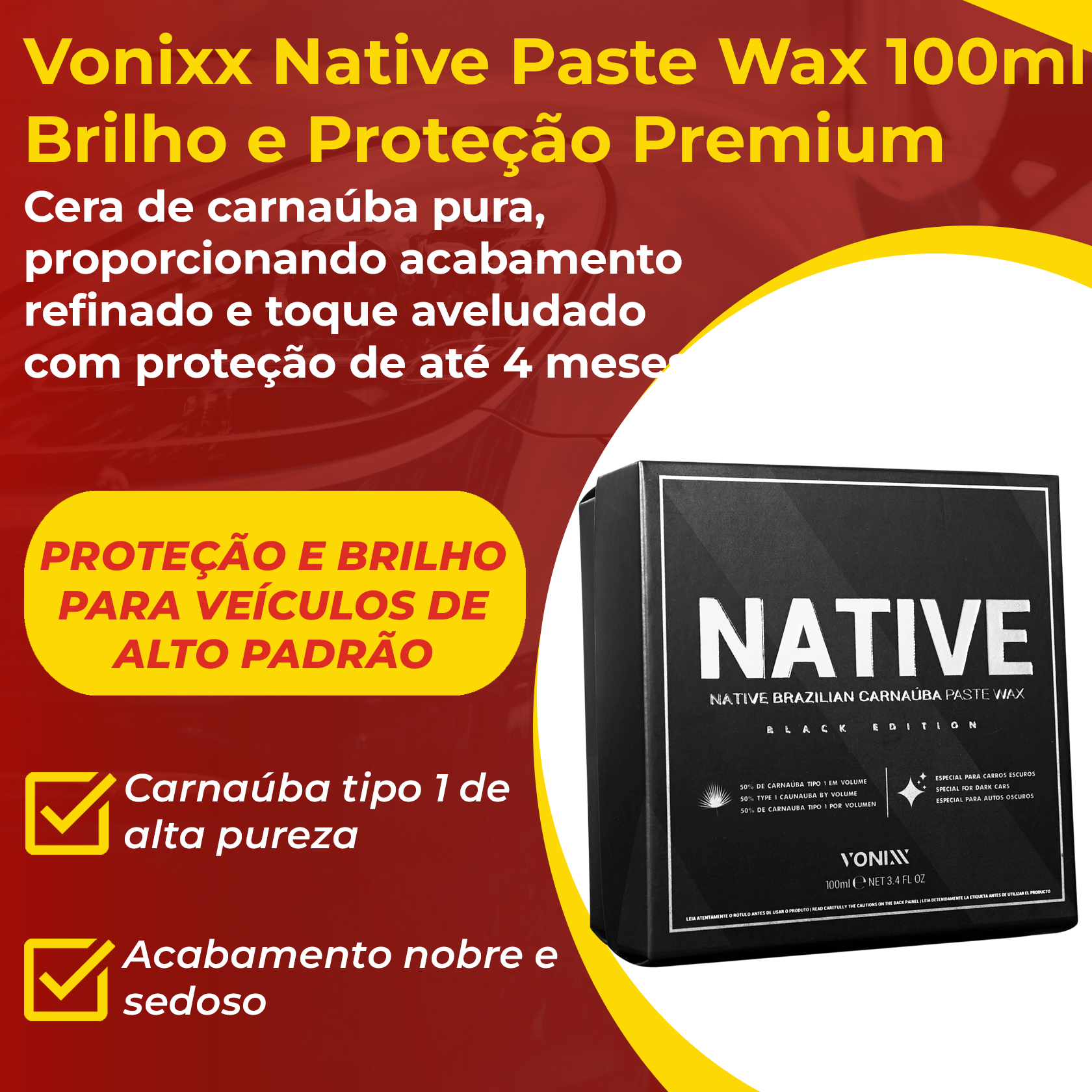 VONIXX ワックスセット BLEND NATIVE Kit 3 Cera Automotiva de Carnaúba Native Vonixx