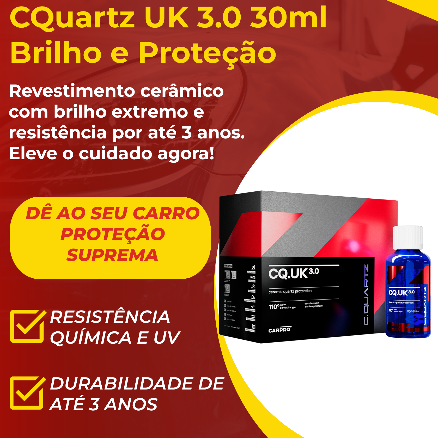 CQT.CQ2.CQＣ CQuartz UK 3.0 CarPro | Revestimento Cerâmico de Alta Proteção