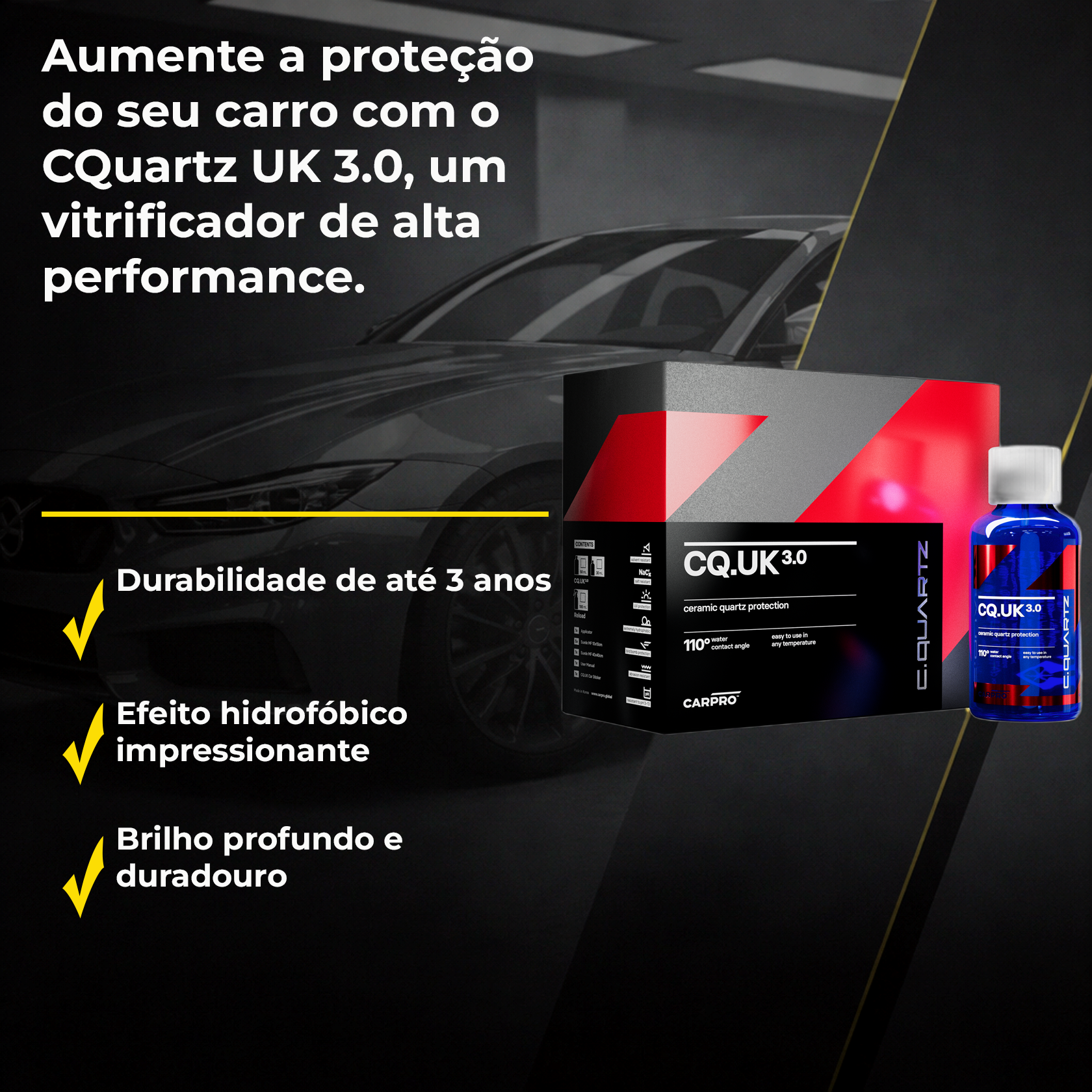 CQuartz UK 3.0 CarPro | Revestimento Cerâmico de Alta Proteção