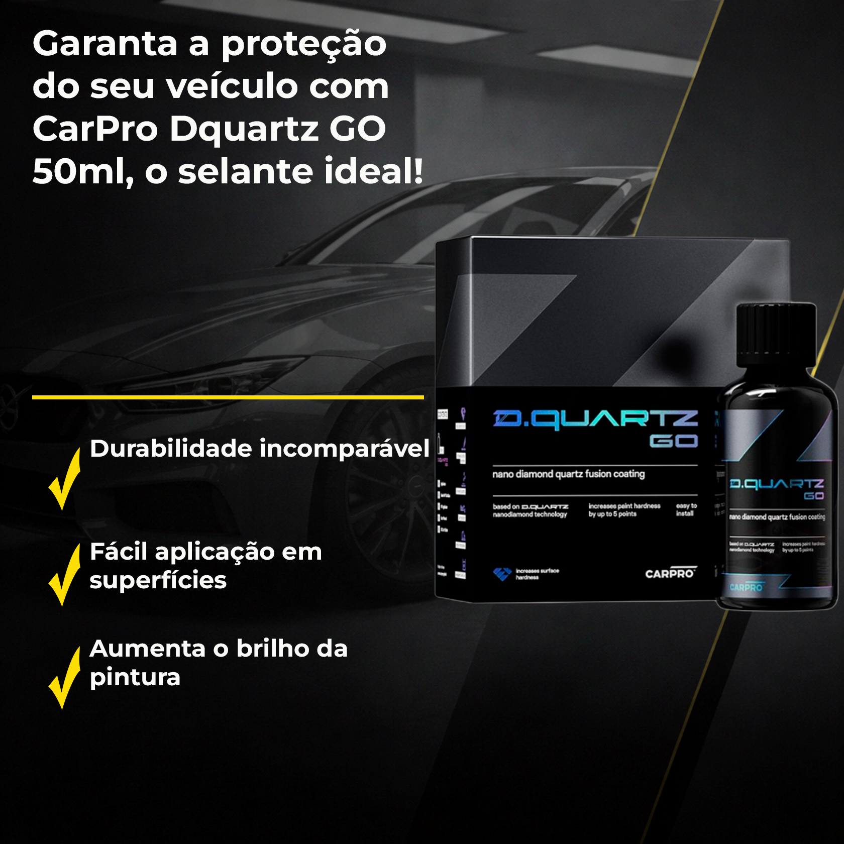 Vitrificador CarPro DQuartz 50ml | Oferta Exclusiva - PRODUTOS