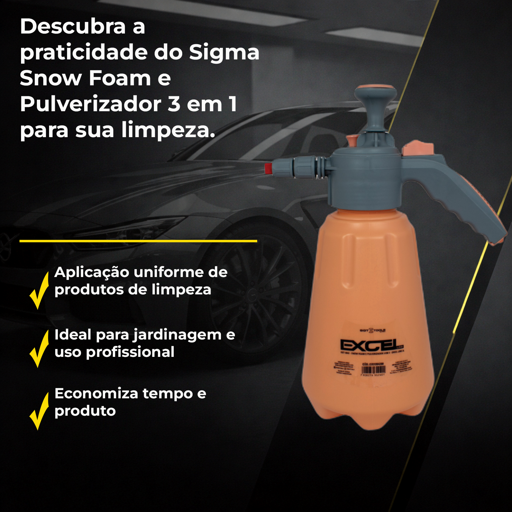 Sigma Snow Foam e Pulverizador 3 em 1 Excel Line 2L | Super