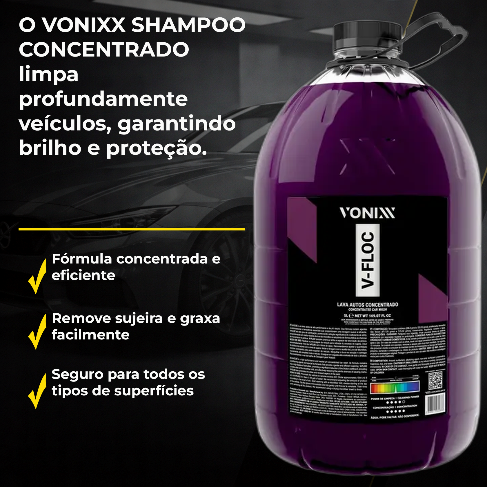 VONIXX SHAMPOO CONCENTRADO - 5L VFLOC REF:5911 - PRODUTOS PARA