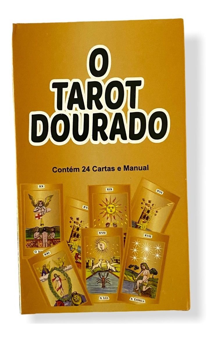 Kit 6 Baralhos Tarot Dourado Oráculo Deck 24 Cartas Atacado