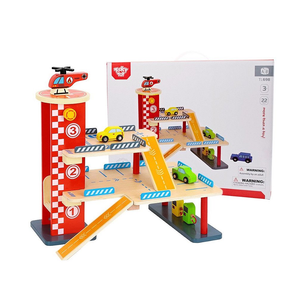 Pista De Carrinho Posto Gasolina Brinquedo Infantil Garagem Cor